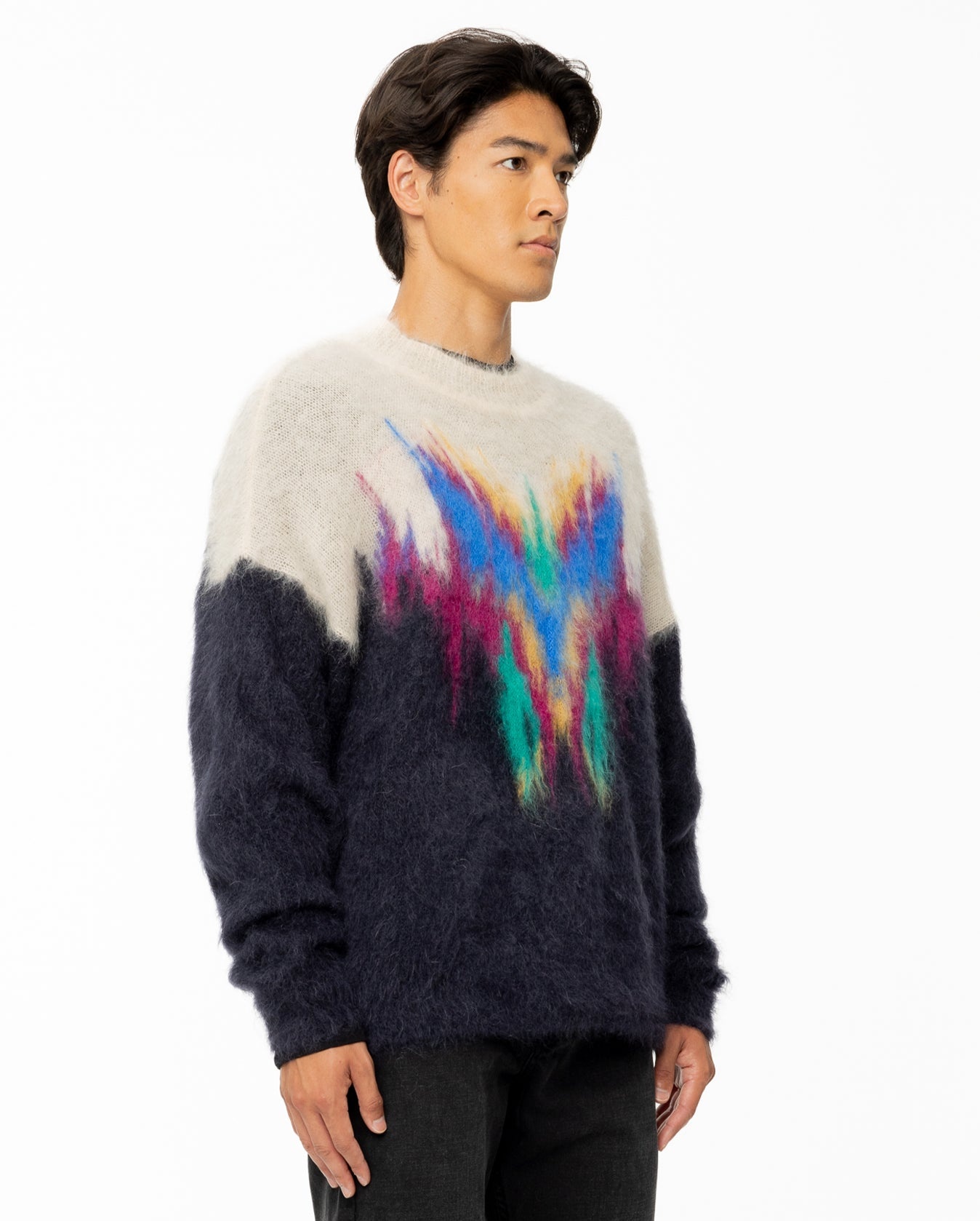 Marius Mohair Crew Sweater - Faded Night - 3