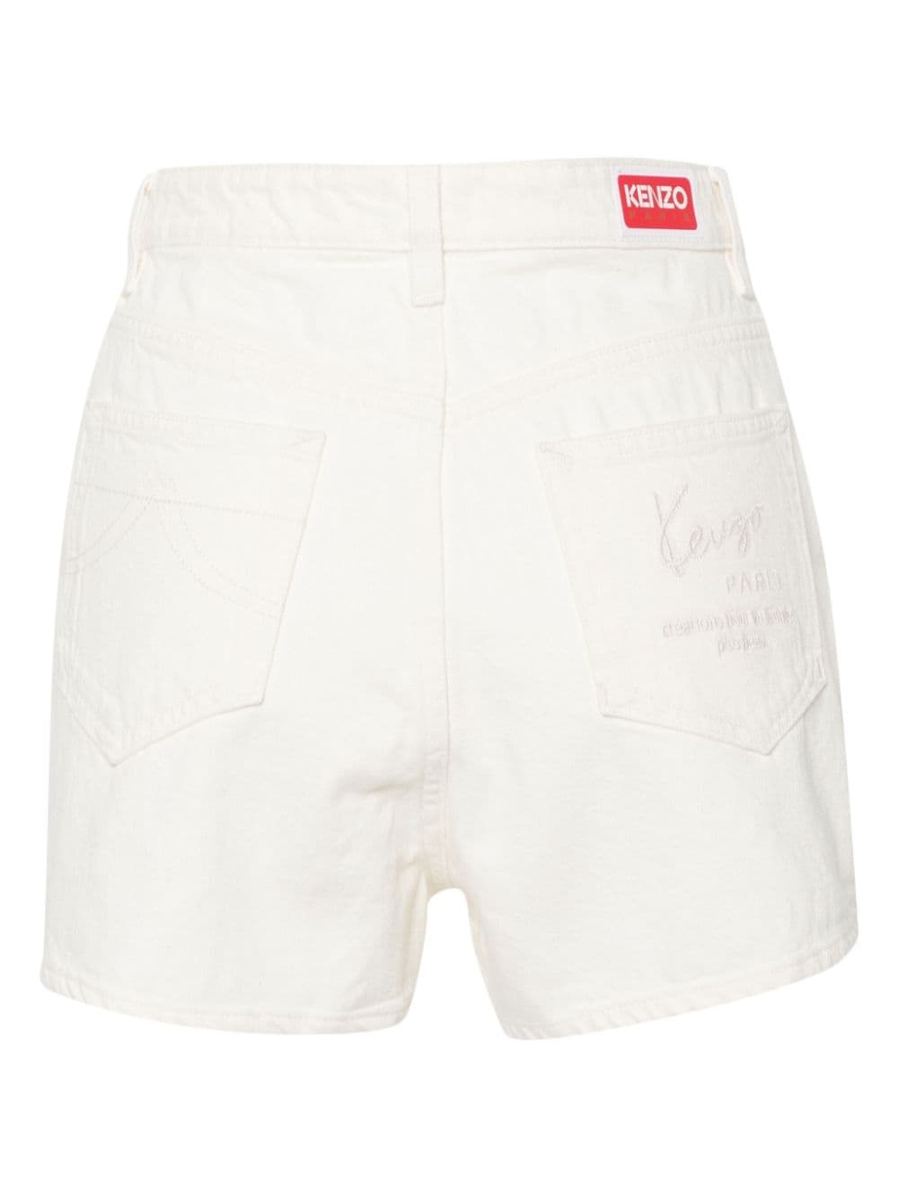 high-rise cotton shorts - 2