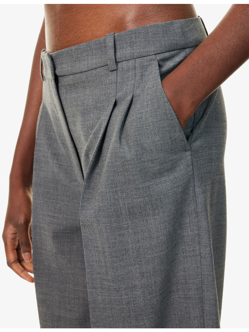 Grand Wide-Leg Stretch-Woven Trousers - 5