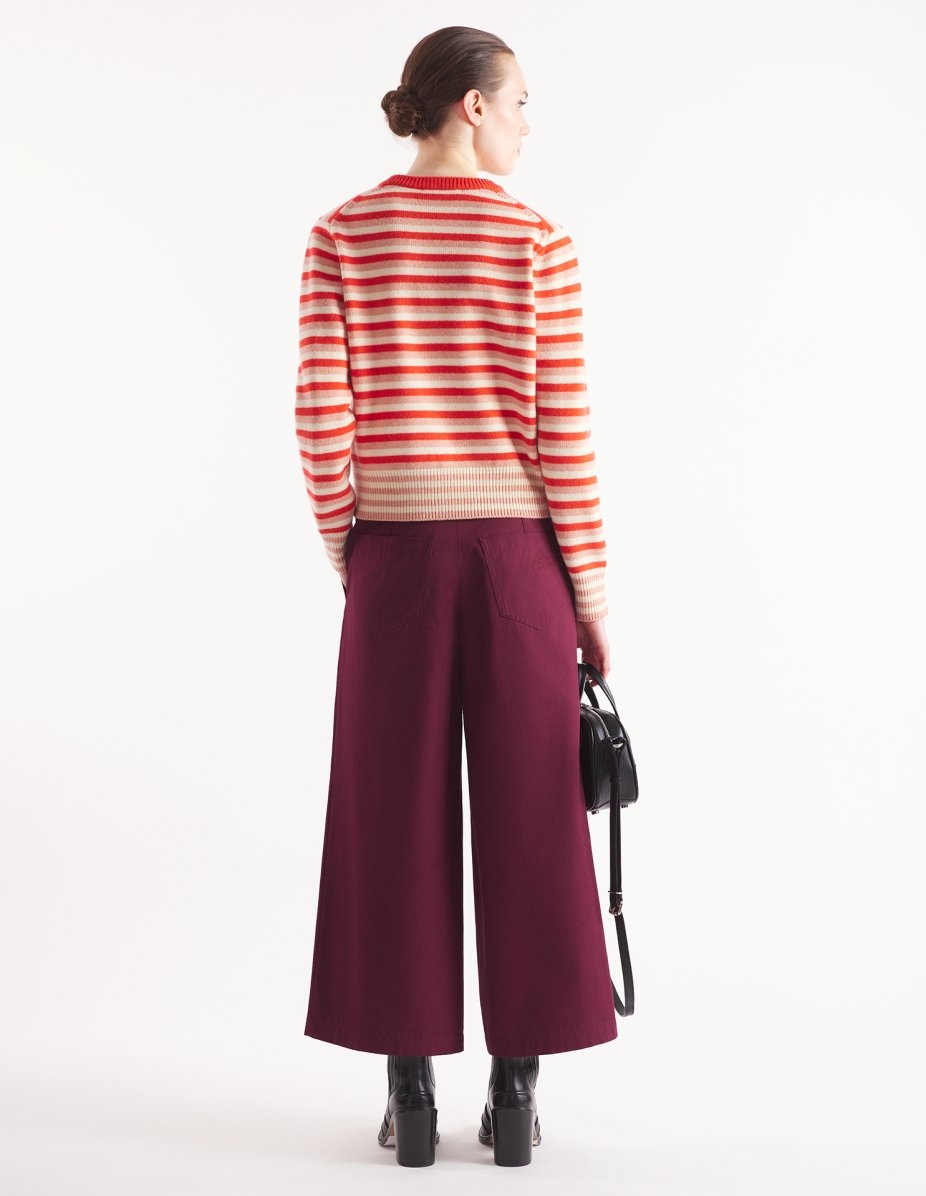 FOX HEAD INTARSIA STRIPED REGULAR JUMPER - 5