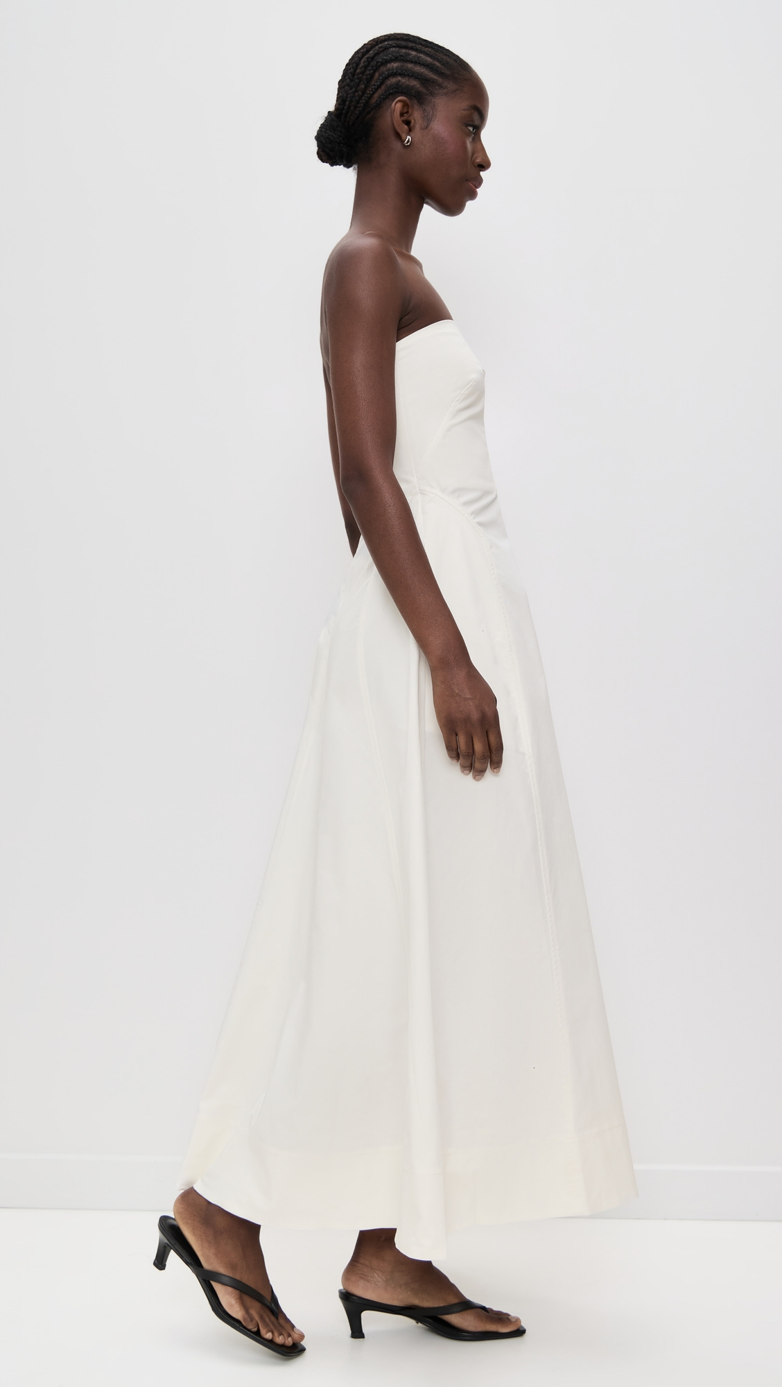 Sculpted Cotton Strapless Dress - 3