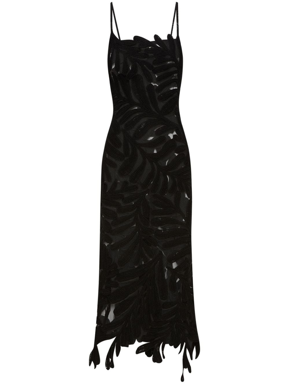 Fern crochet-knit midi dress - 1