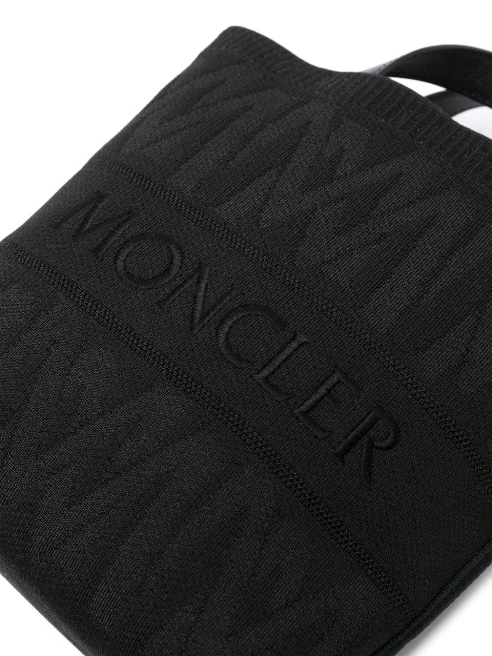 logo-embroidered woven tote bag - 4