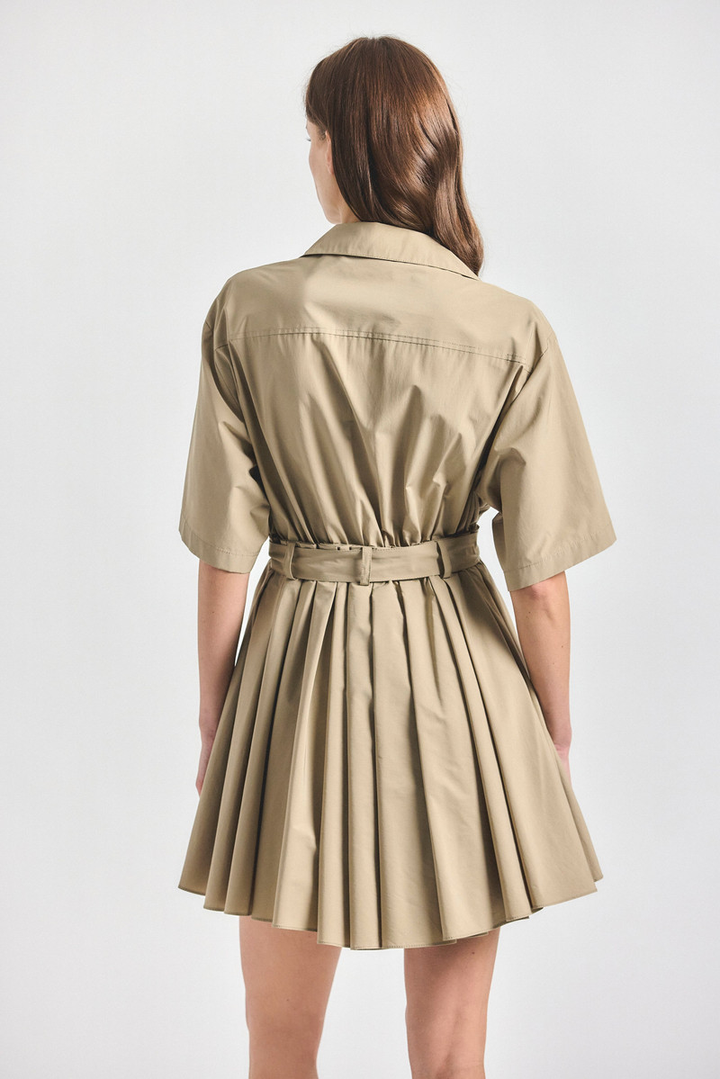 ALESSIA SHORT SLEEVE PLEATED DRESS 5