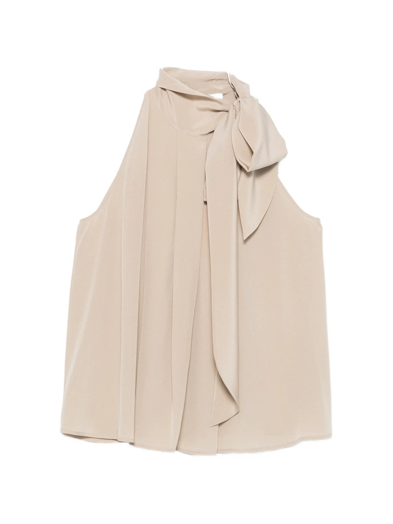 Max Mara Fune Tie-neck Pleated Blouse 1