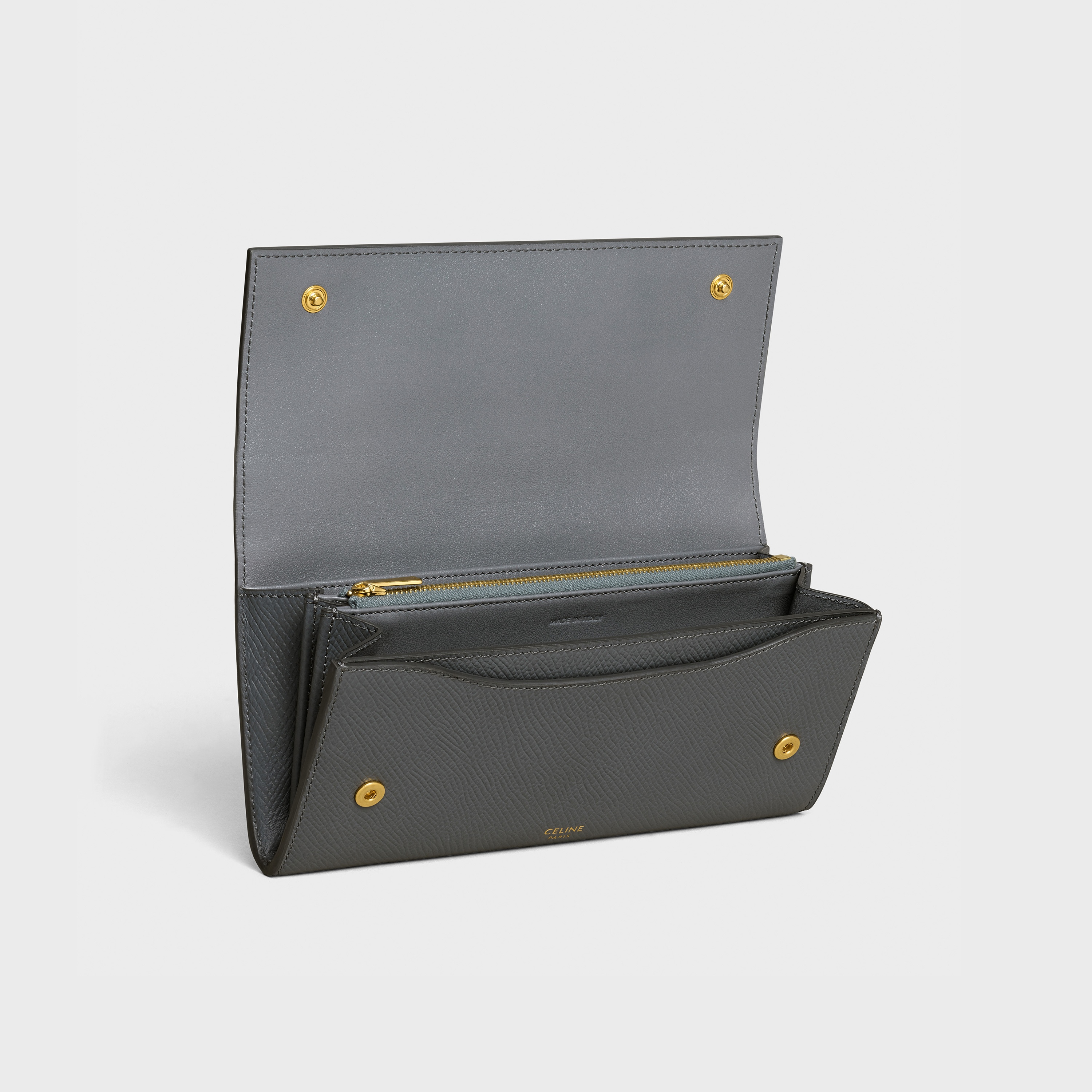 Large flap wallet in Grained calfskin - 4