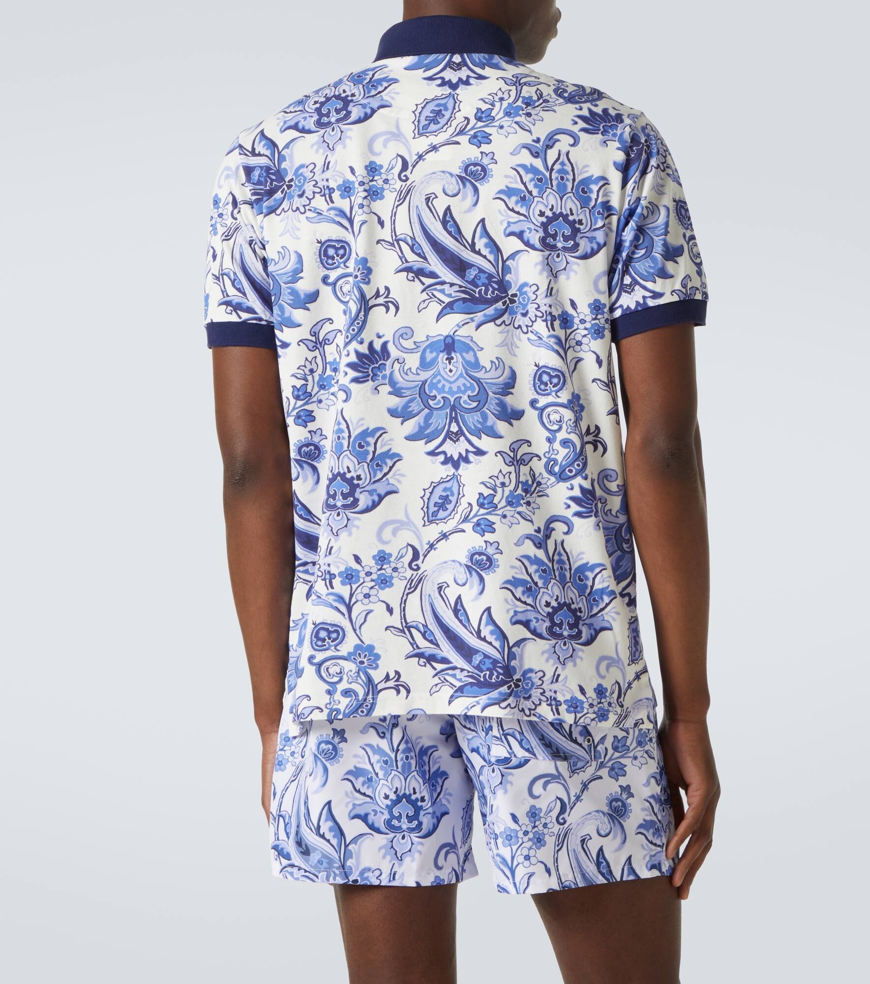 Printed cotton polo shirt - 4