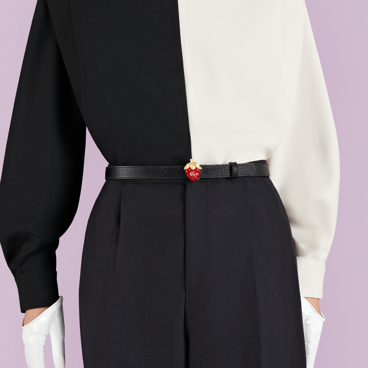 Thin belt with strawberry buckle - 3