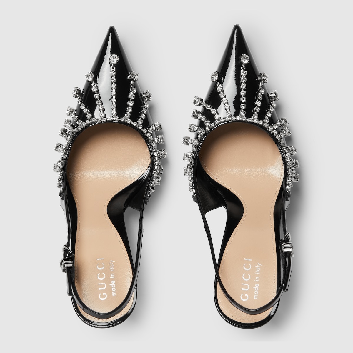 Women's pump with crystal chain - 5