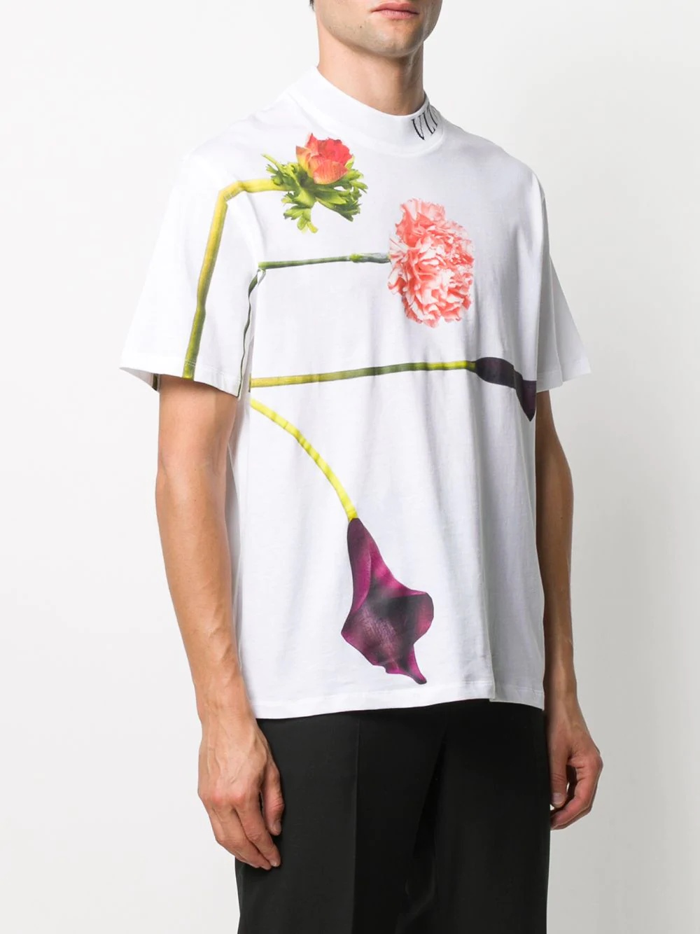 floral print T-shirt - 3