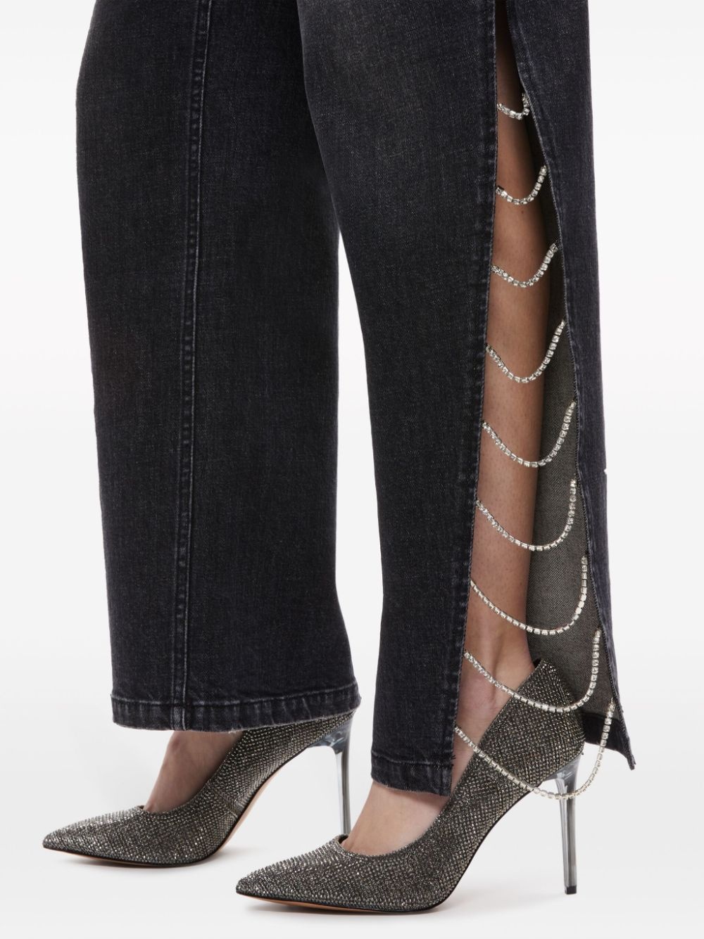 Gayle crystal-embellisjed straight-leg jeans - 6