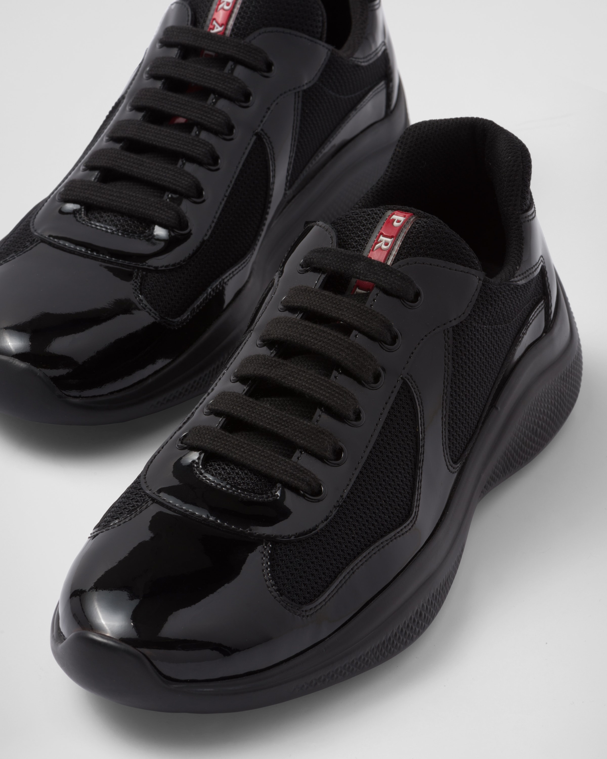 【関税＆送料込み】Prada America'S Cup Leather Sneakers Prada Patent Leather and Technical Fabric Prada America's