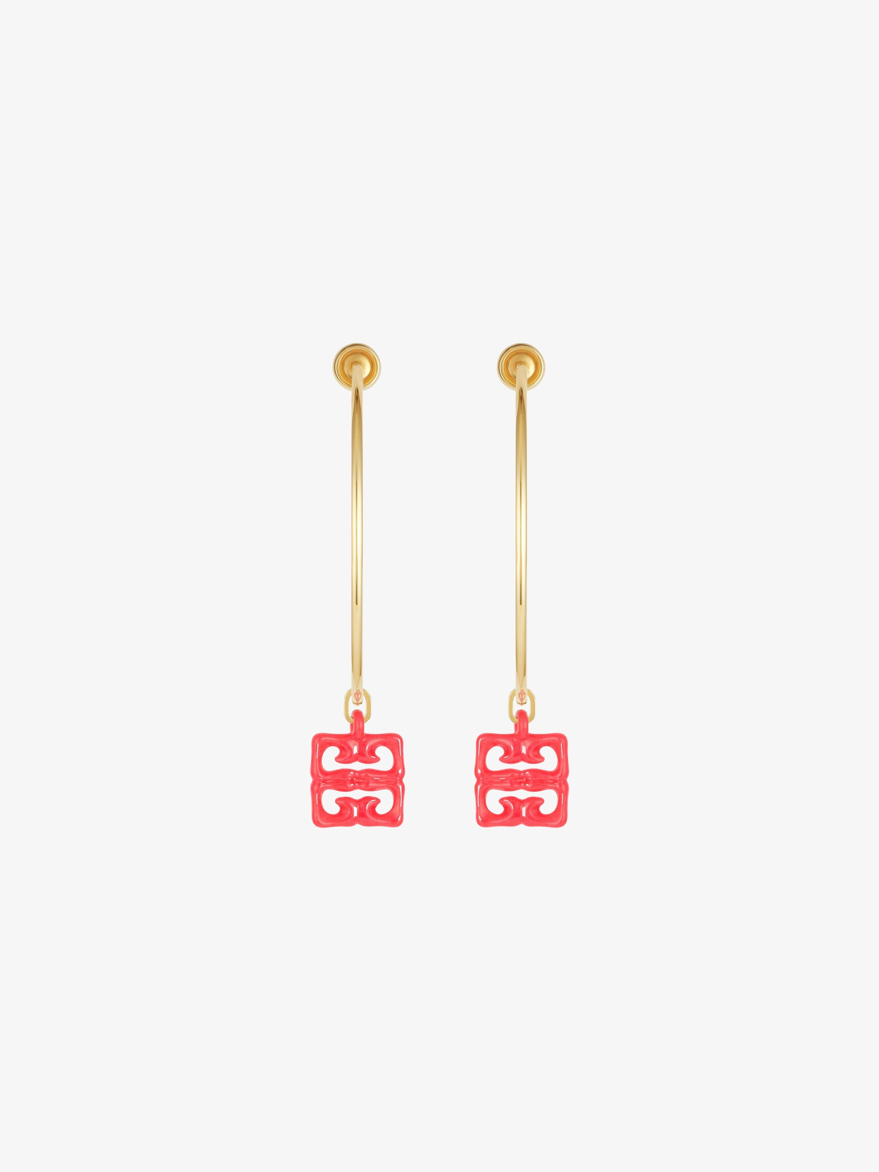 4G LIQUID EARRINGS IN METAL AND RESIN - 1