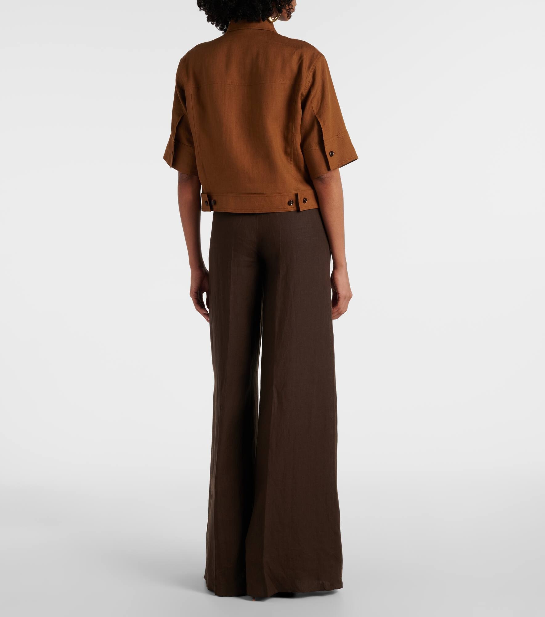 Cropped linen shirt - 3