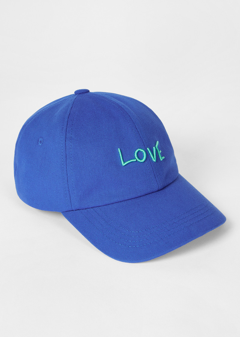 Paul Smith Cobalt Blue 'Love' Cap outlook