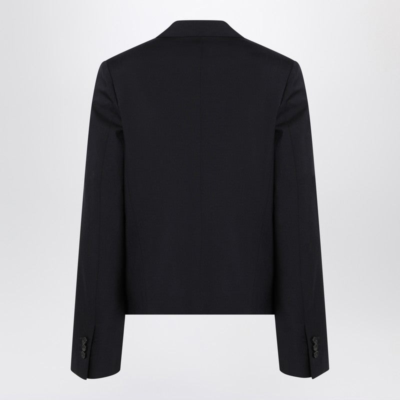 Loewe Navy Blue Single-Breasted Jacket In Wool Women - 2