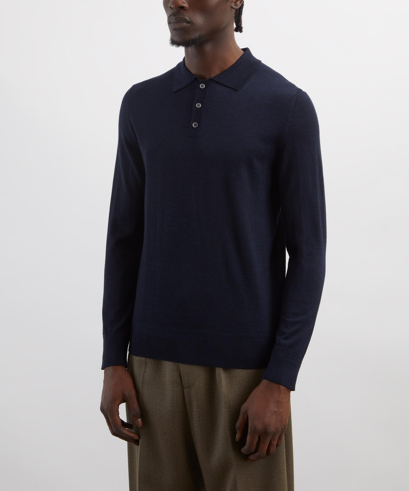 BARENA Navy Ato Merino Wool Jumper outlook