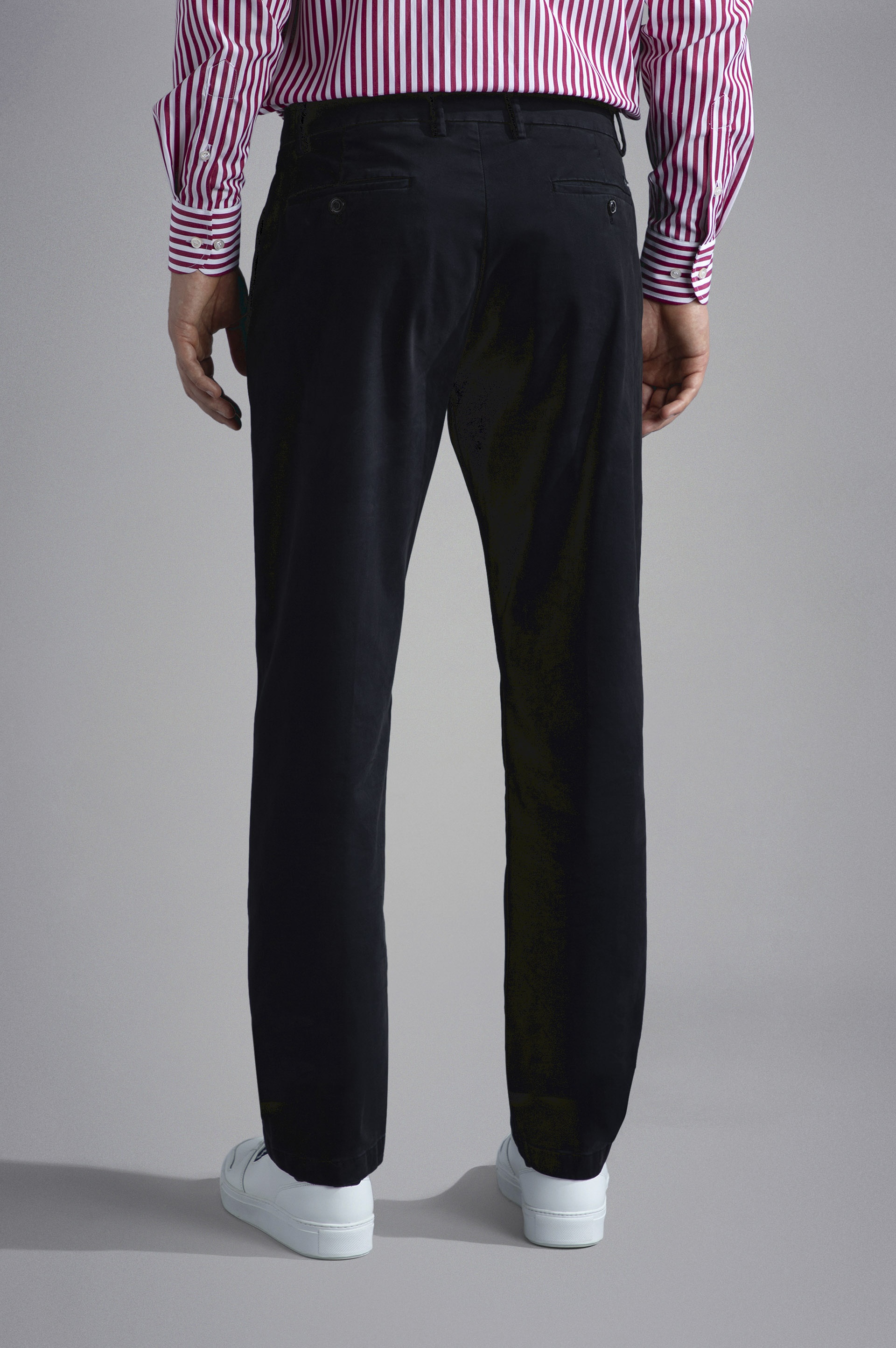 STRETCH COTTON REGULAR CHINO TROUSERS - 3