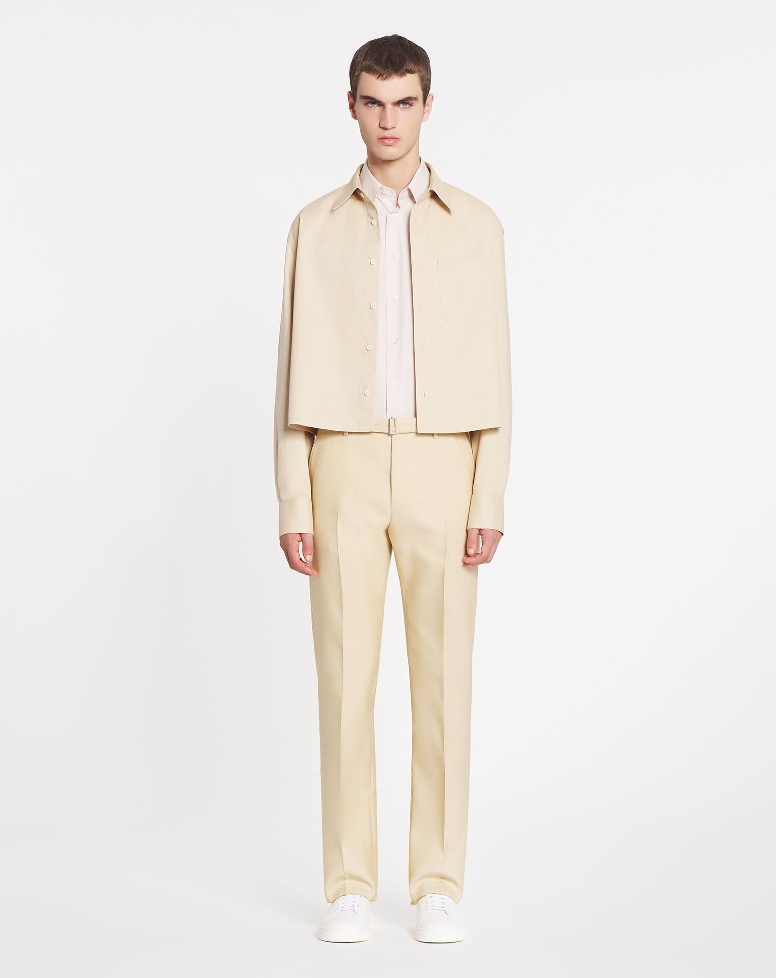 STRAIGHT-LEG PANTS WITH BELT - 2