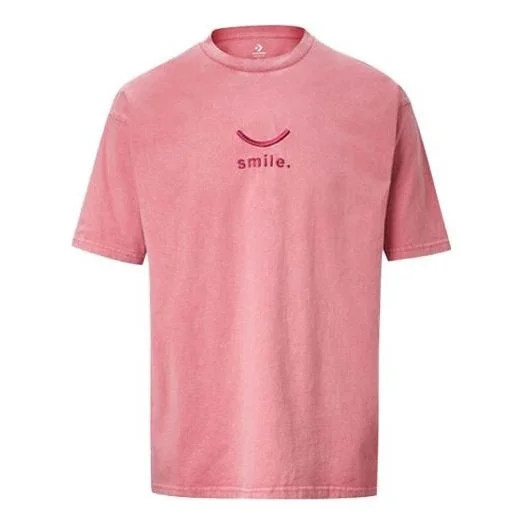 Converse Jack Purcell Embroidered Sports Round Neck Short Sleeve Couple Style Pink 10020930-A03 - 1
