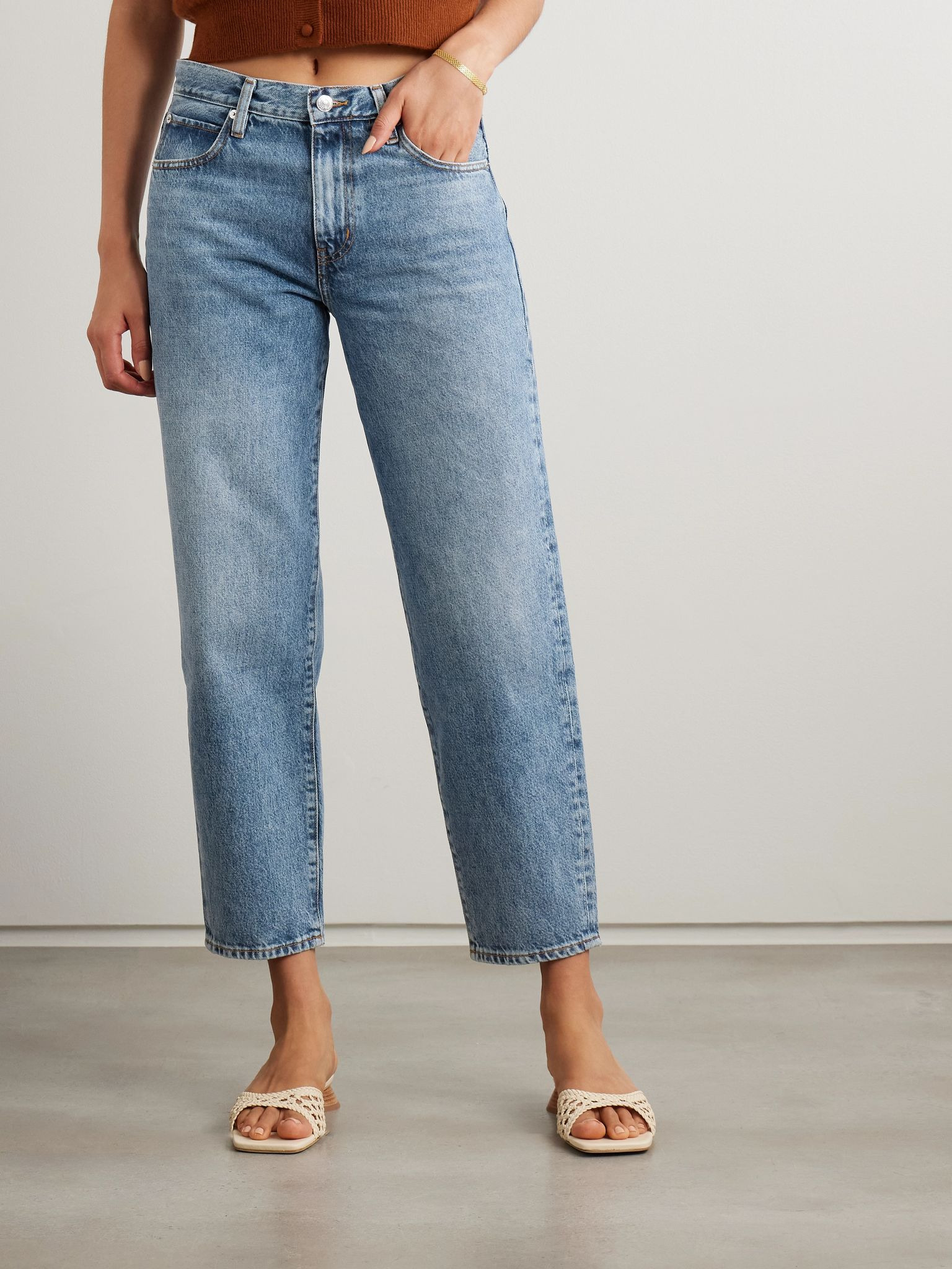 The Candle cropped mid-rise straight-leg jeans Mid denim - 3