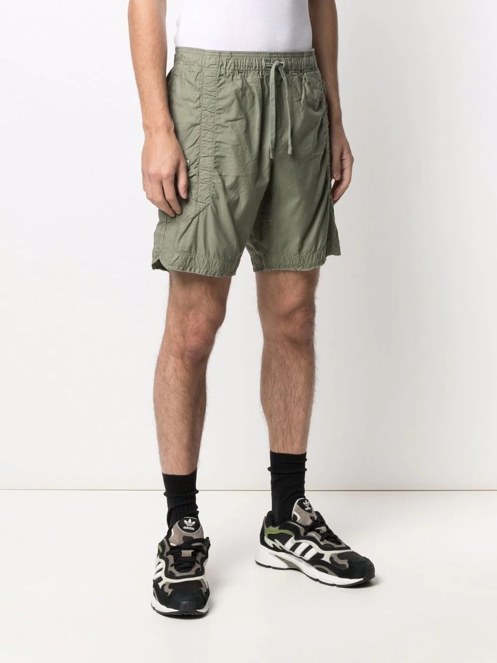 drawstring cargo shorts - 3