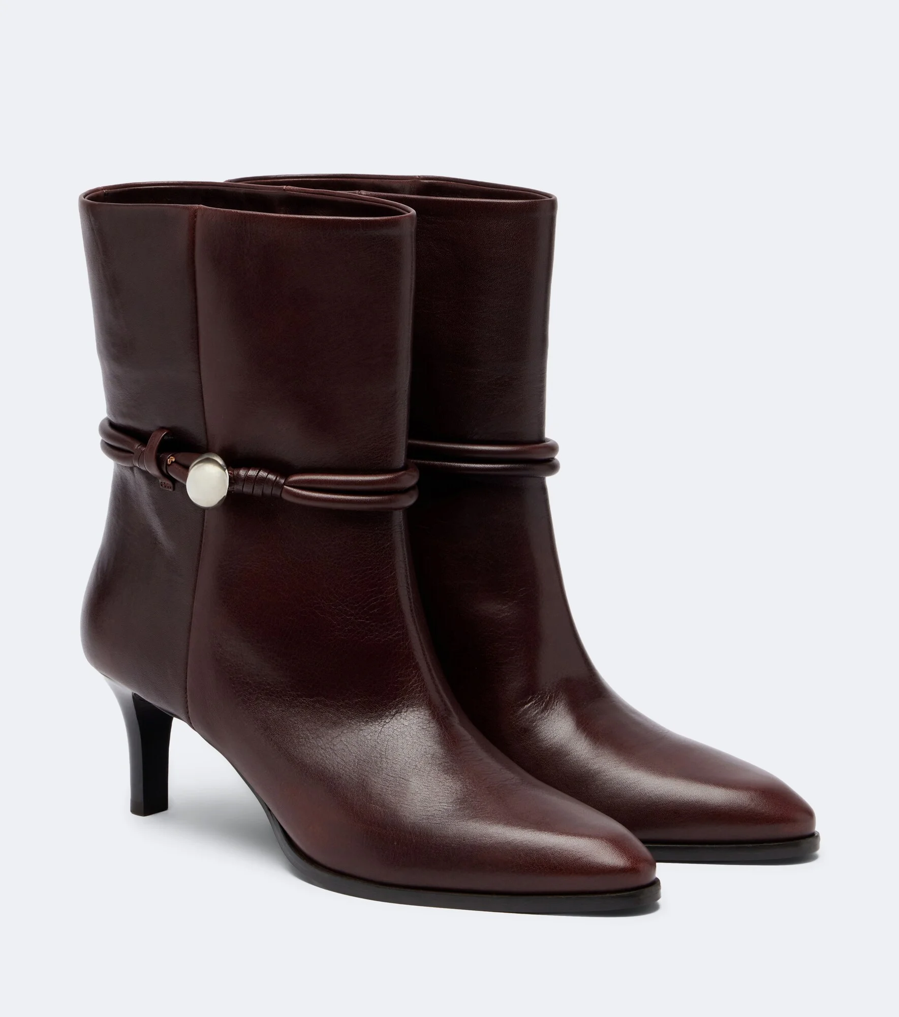 Telsa embellished leather ankle boots - 1