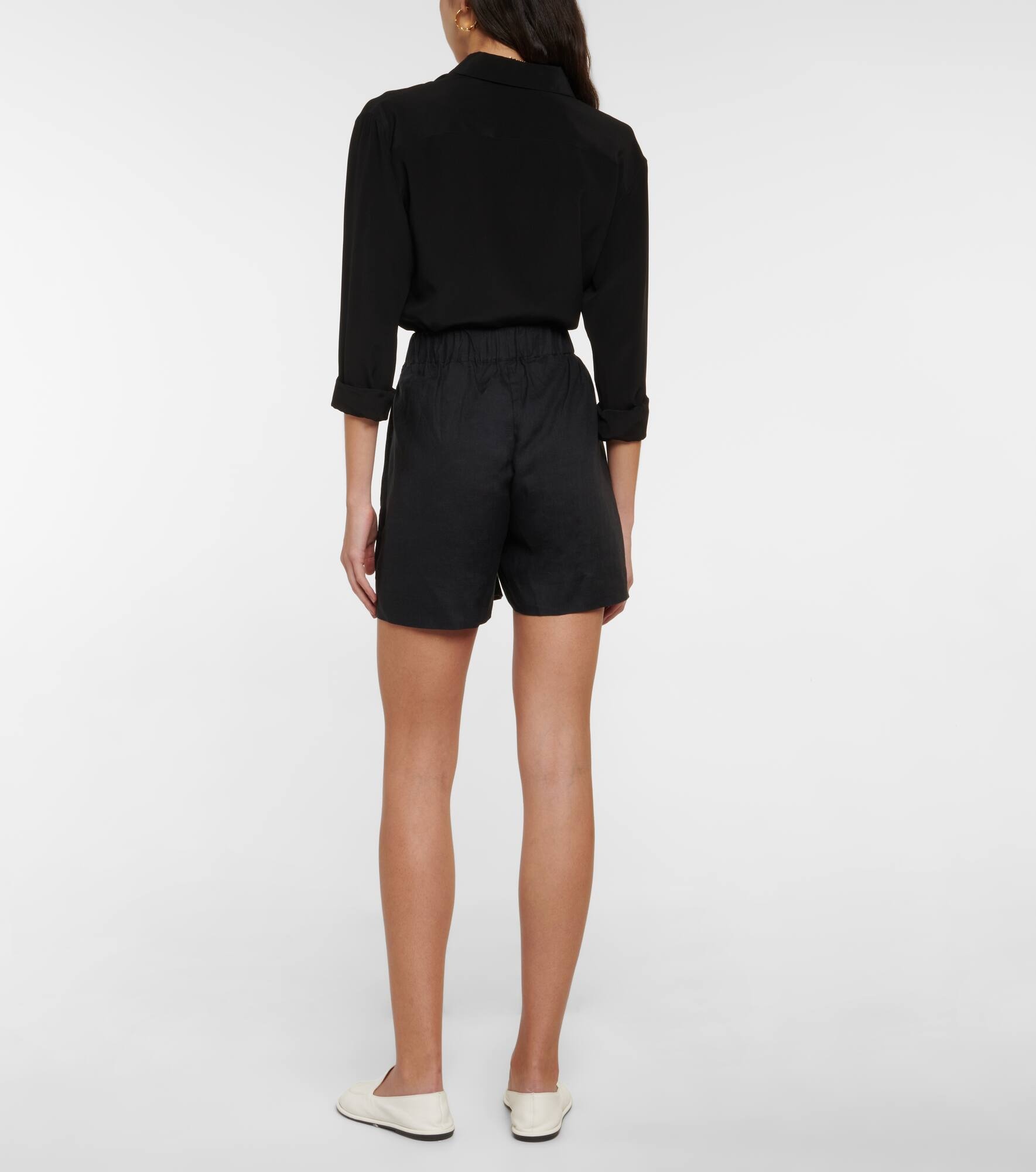 Zurich wide-leg linen shorts - 3
