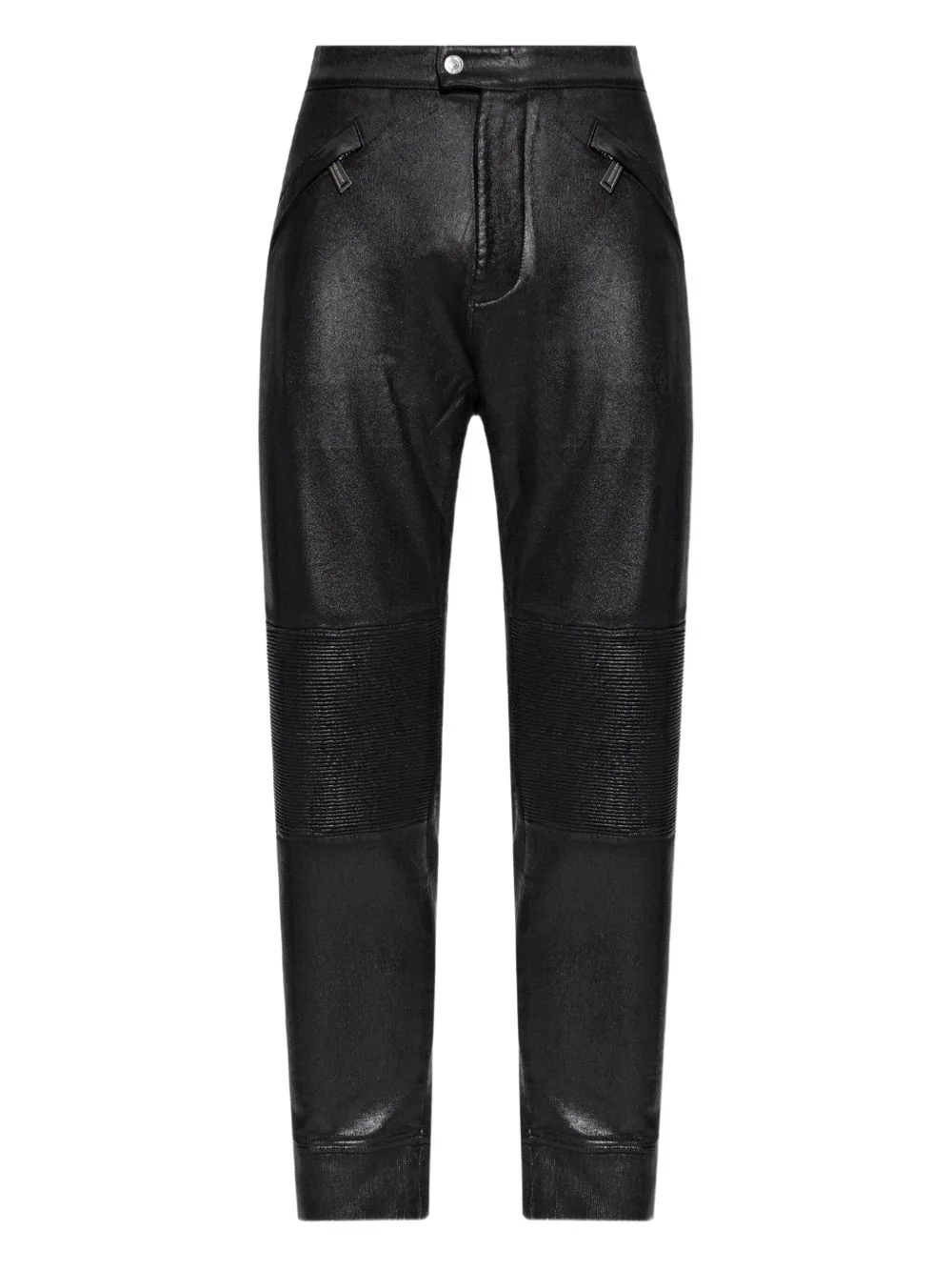 tapered Waxed trousers - 1