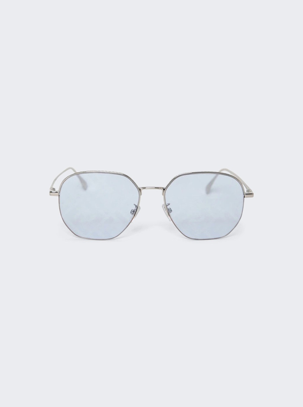 Shiny Palladium With Blu Mirror Sunglasses - 1