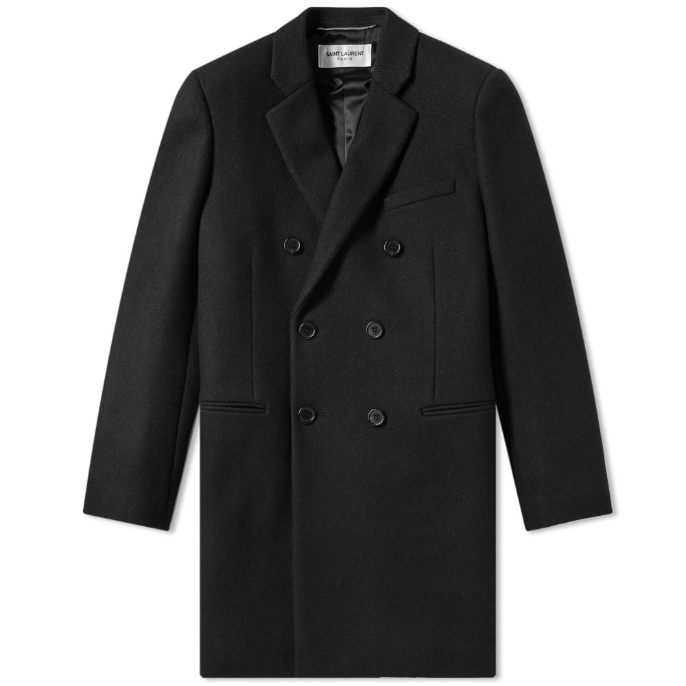 Saint Laurent Double Breasted Wool Coat - 1