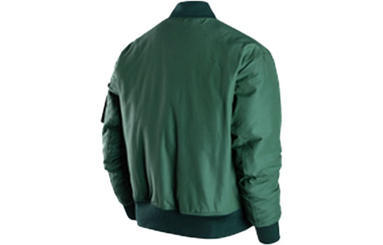 Men's Air Jordan Essentials Ma-1 Reversible Aviator Woven Padded Clothes Green Jacket DA9797-333 - 2