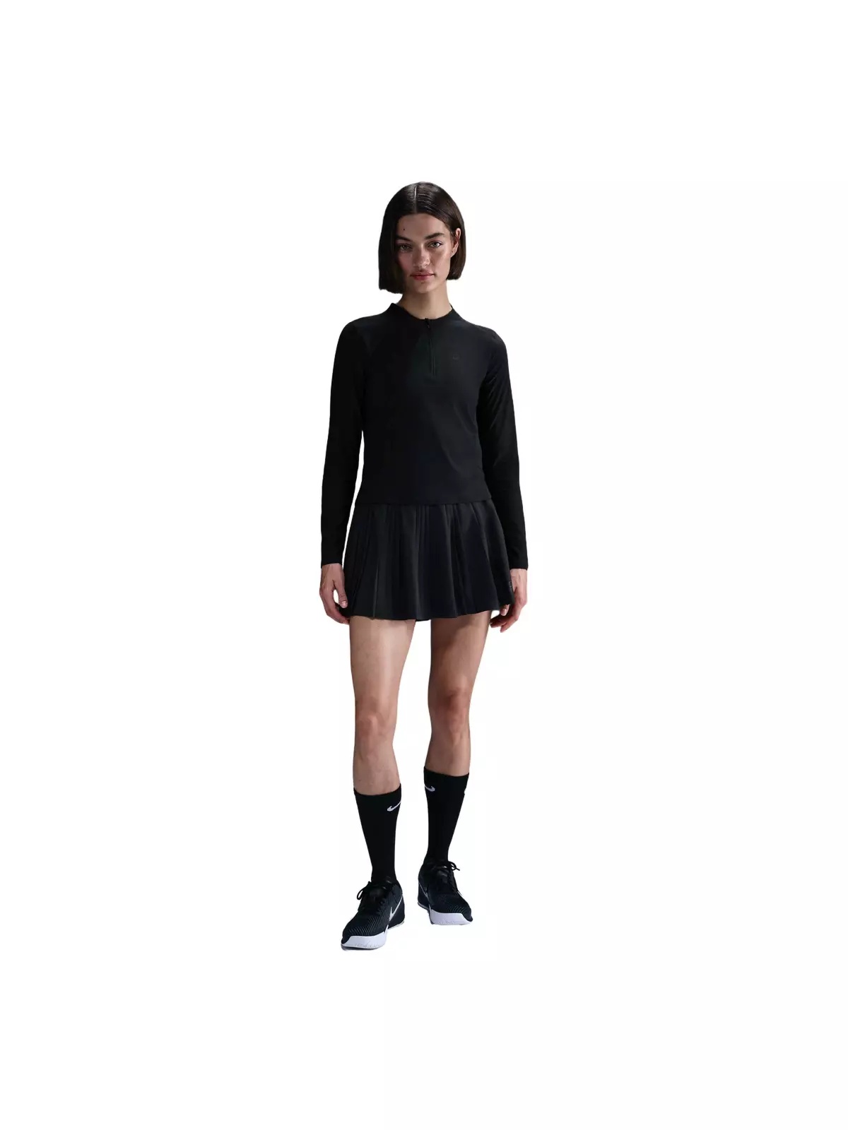 Women's Court Dri-Fit Advantage Midlayer Top-Black - 4