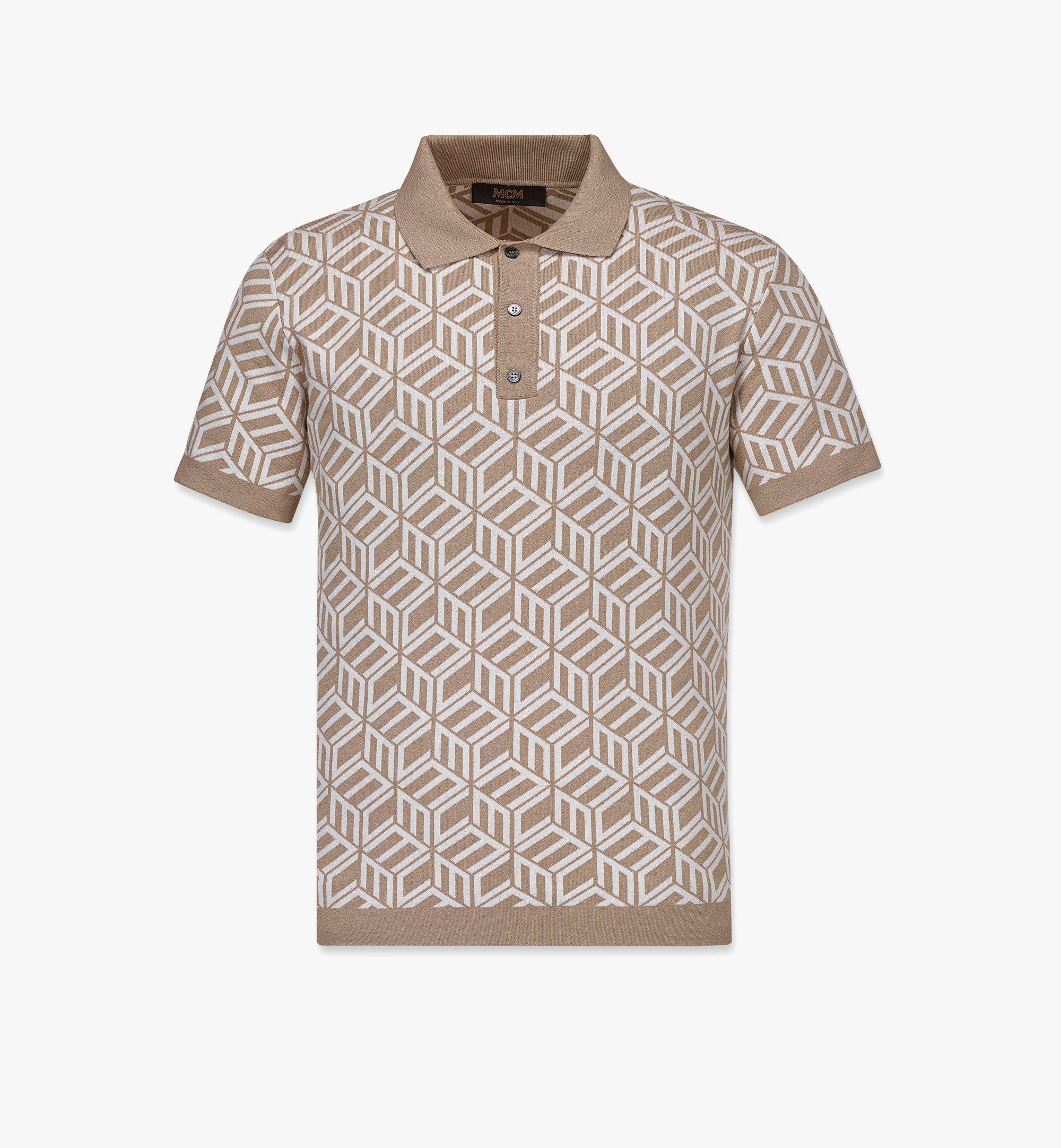 Men’s Cubic Monogram Knit Polo - 1