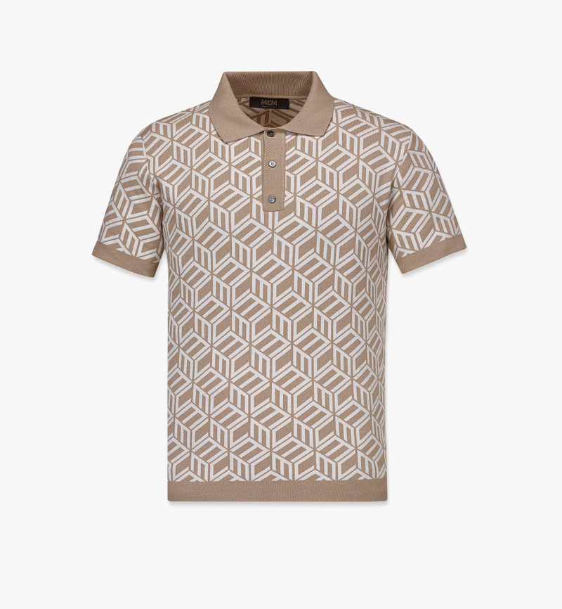 Men’s Cubic Monogram Knit Polo 1