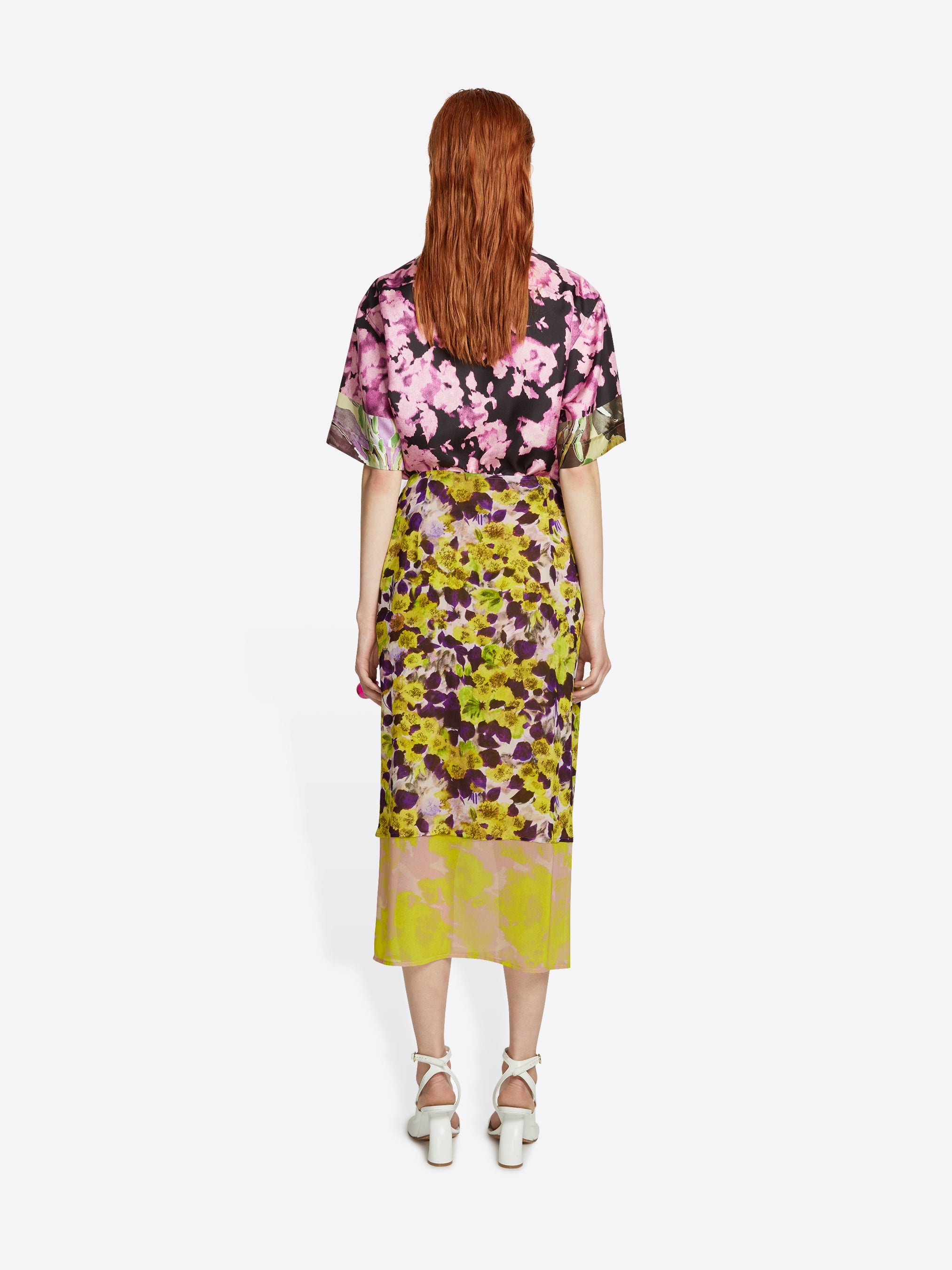 FLORAL WRAP SKIRT - 4