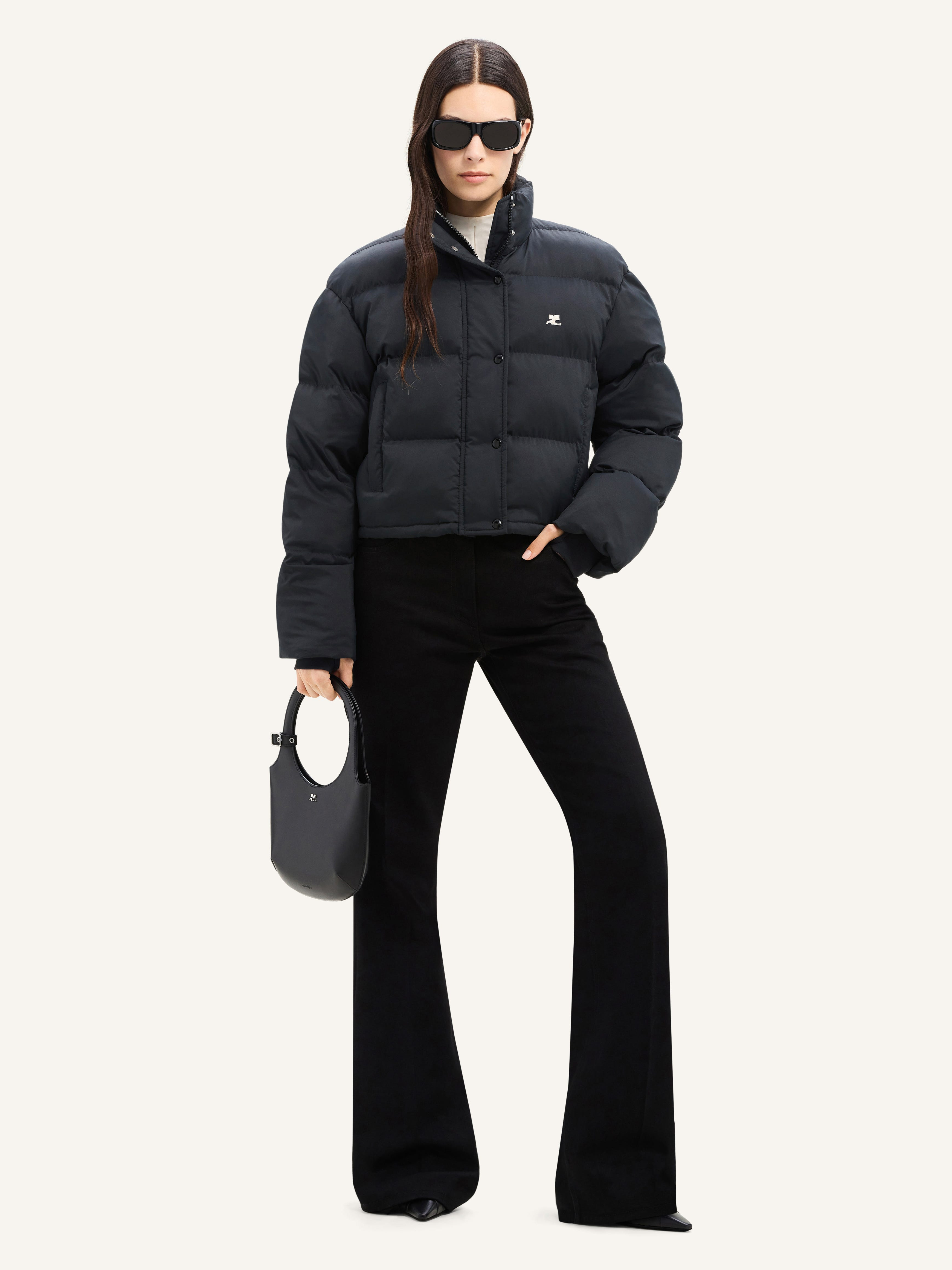 NYLON SHORT PUFFER JACKET - 2
