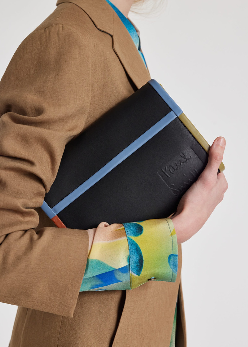 Leather Contrast Piping Cross-Body Bag 6