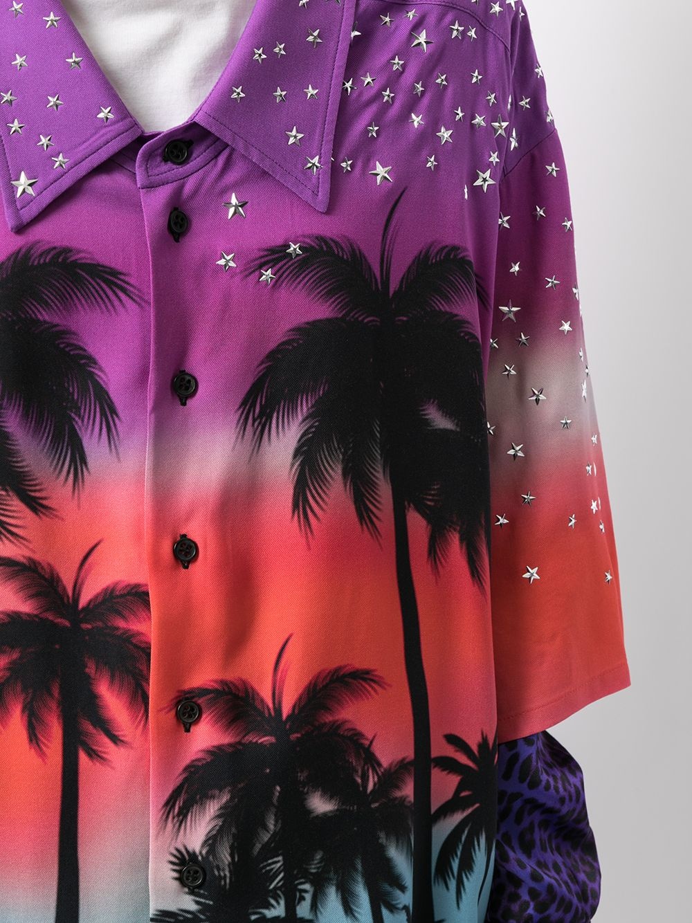 oversize palm tree-print shirt - 5