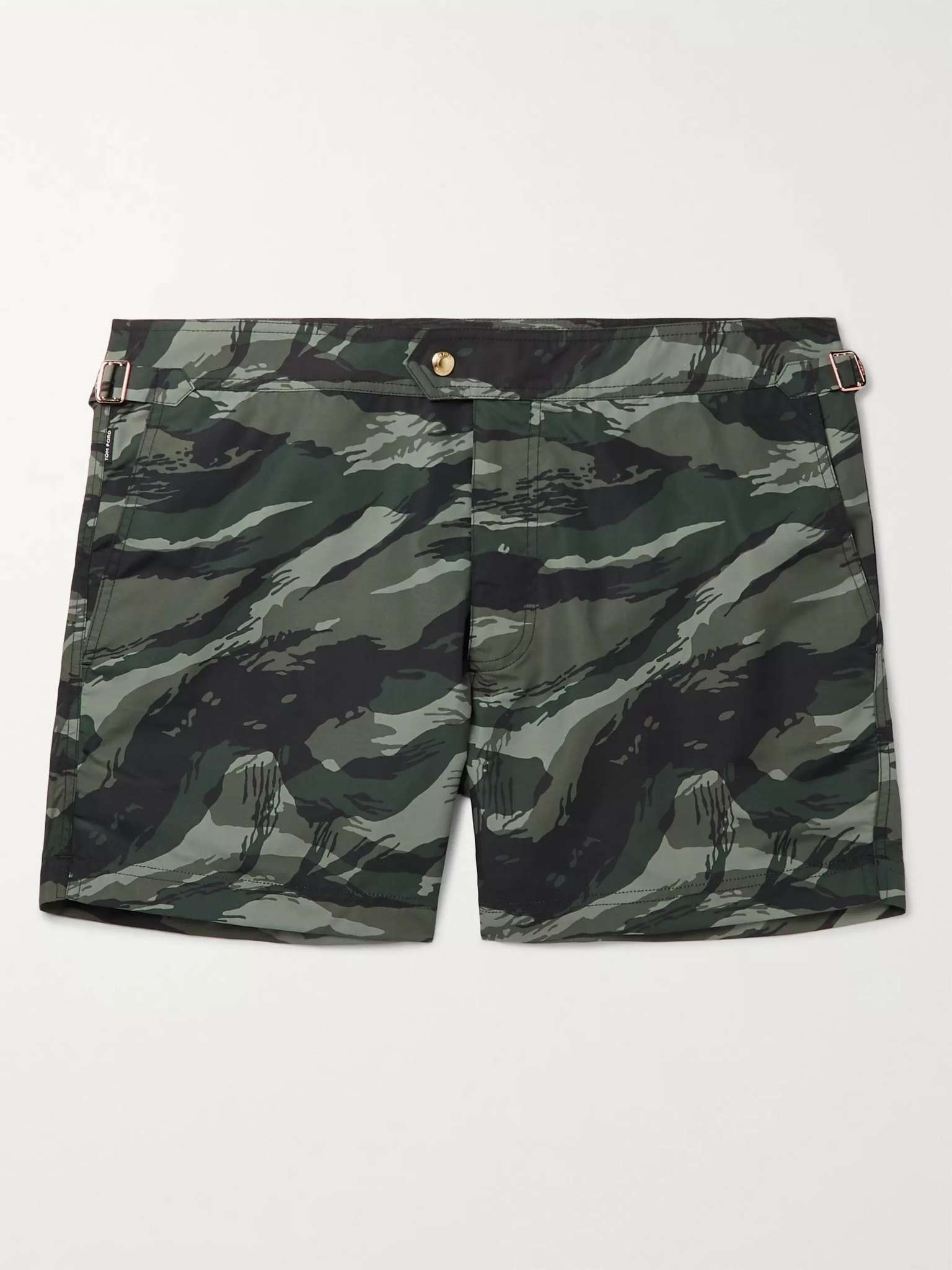 Slim-Fit Short-Length Camouflage-Print Swim Shorts - 1