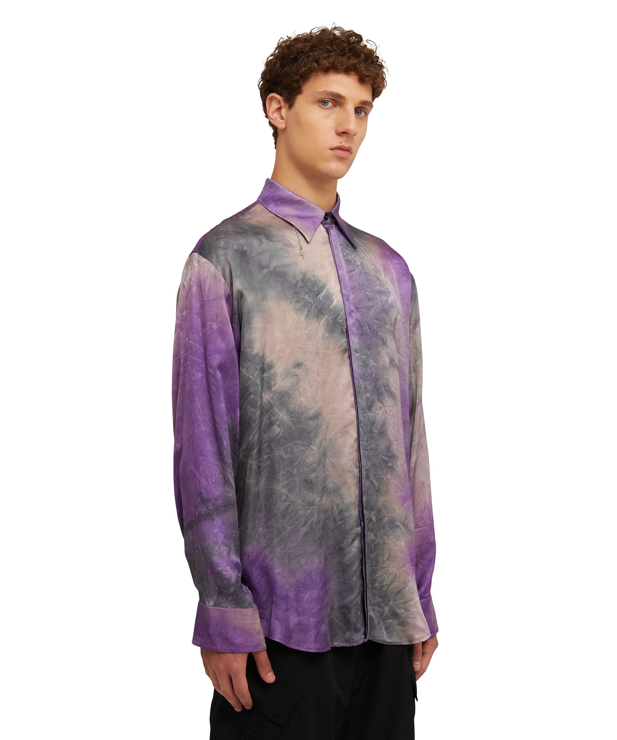 Viscose fluid tie-dye shirt - 4