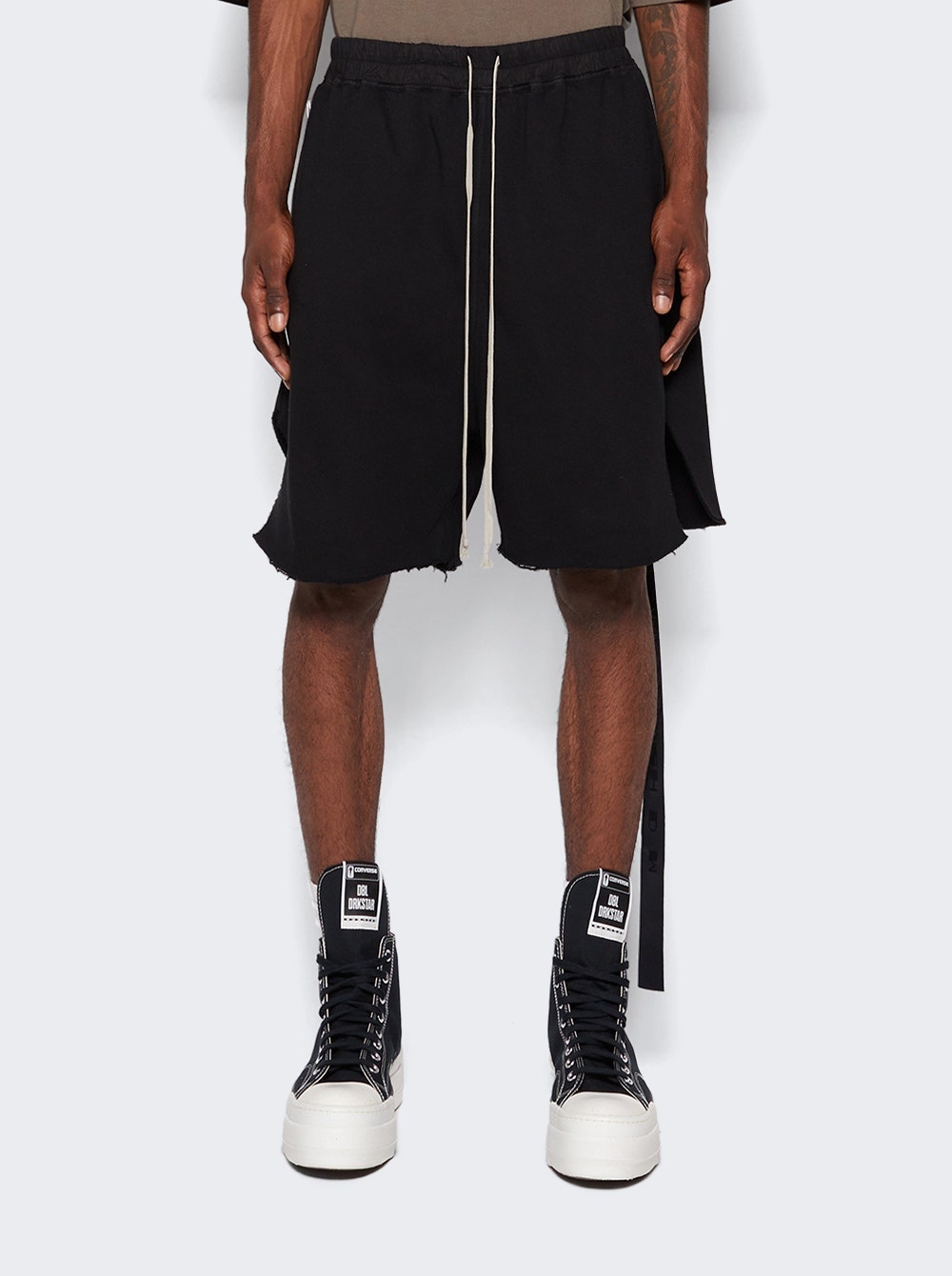 Drawstring Cotton Shorts Black - 3