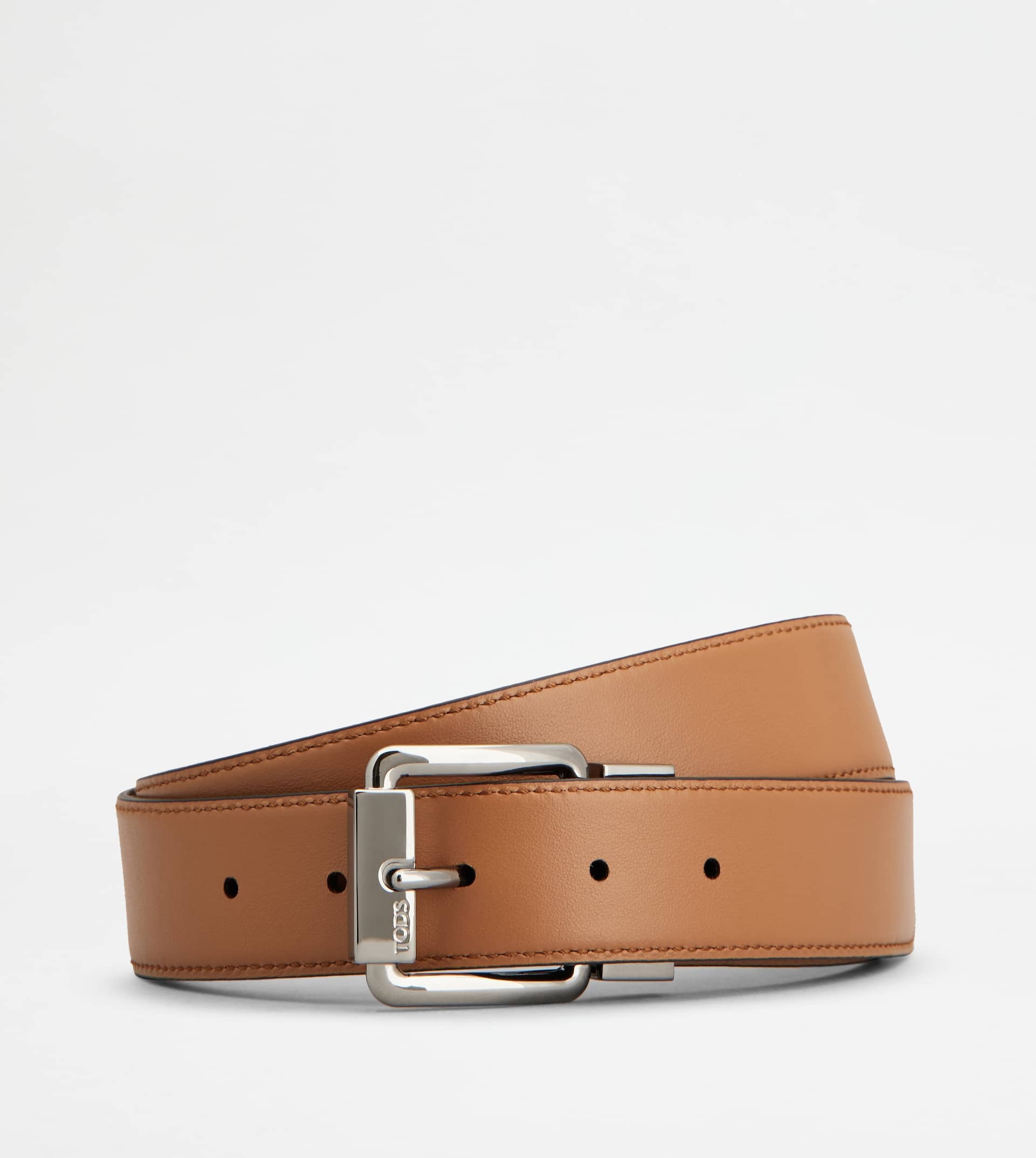 REVERSIBLE BELT IN SUEDE - BROWN - 2