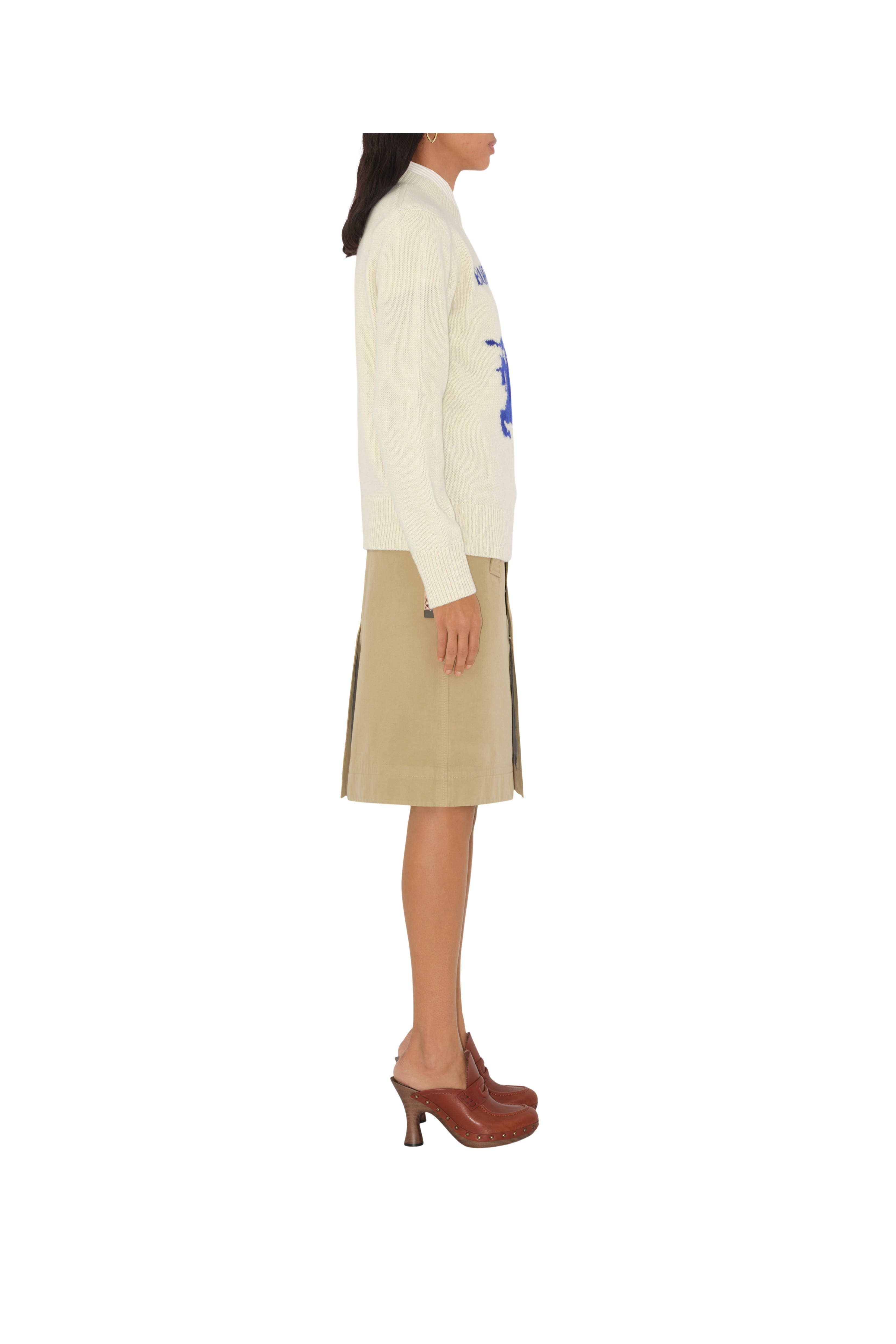 burberry EKD Wool Cashmere Sweater in Off White at Nordstrom - 3