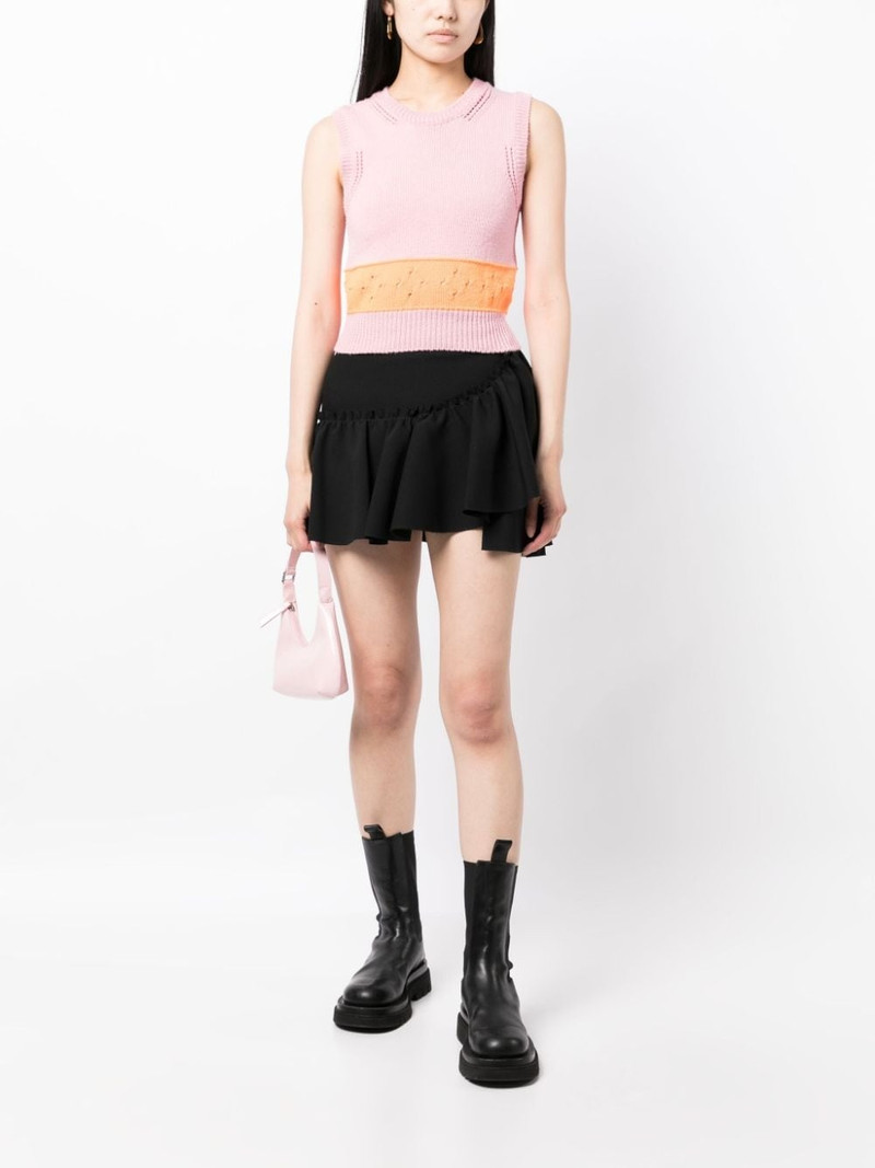 MSGM ruffle-detailing high-waist skirt outlook