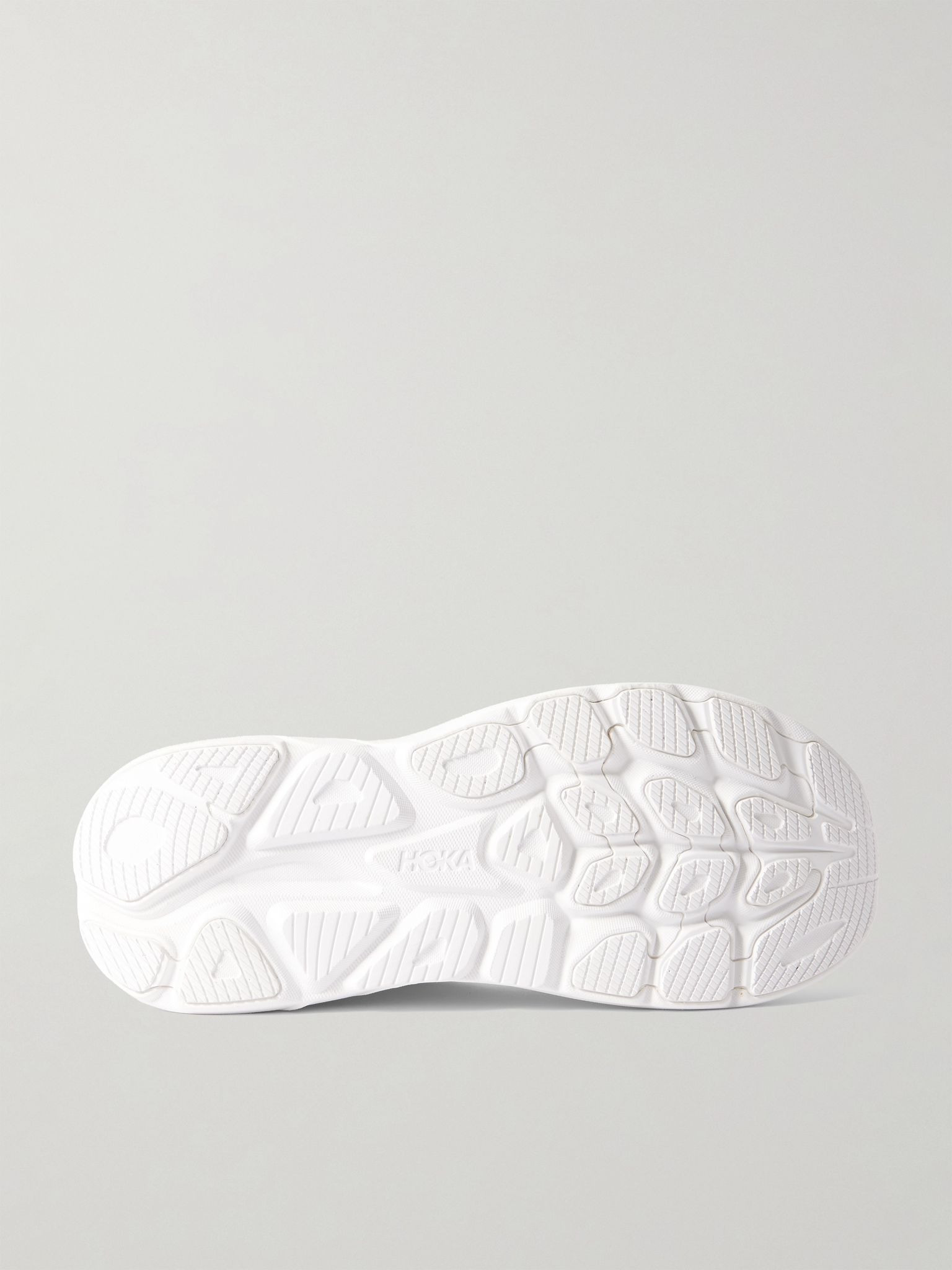 Clifton 10 Rubber-Trimmed Jacquard Running Sneakers White - 3
