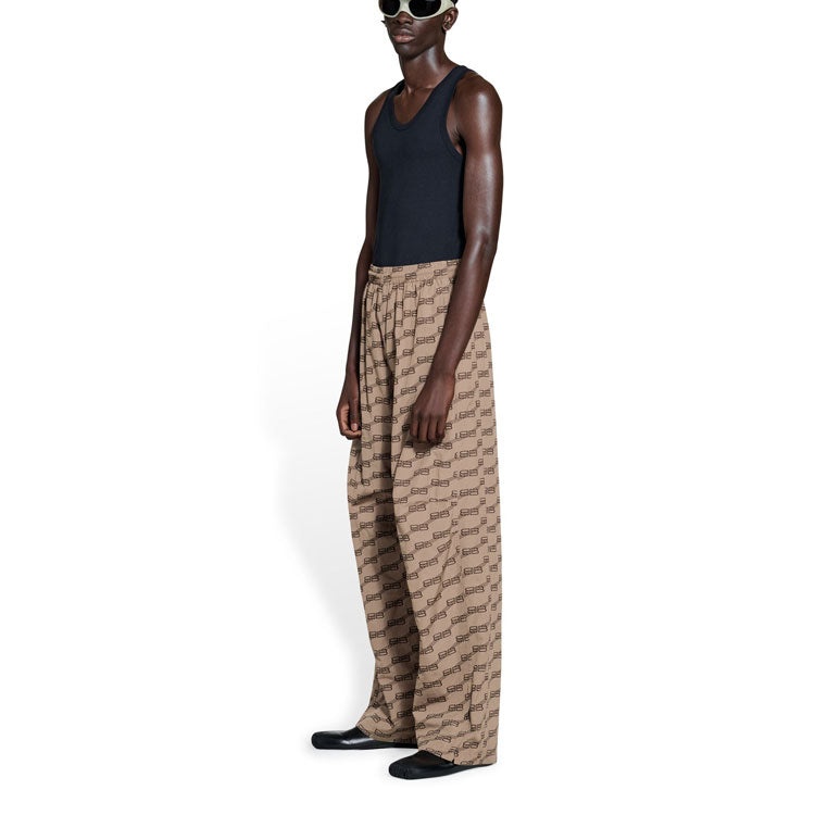Balenciaga BB Monogram Tracksuit Pants 'Beige Brown' 704720TML369378 - 3