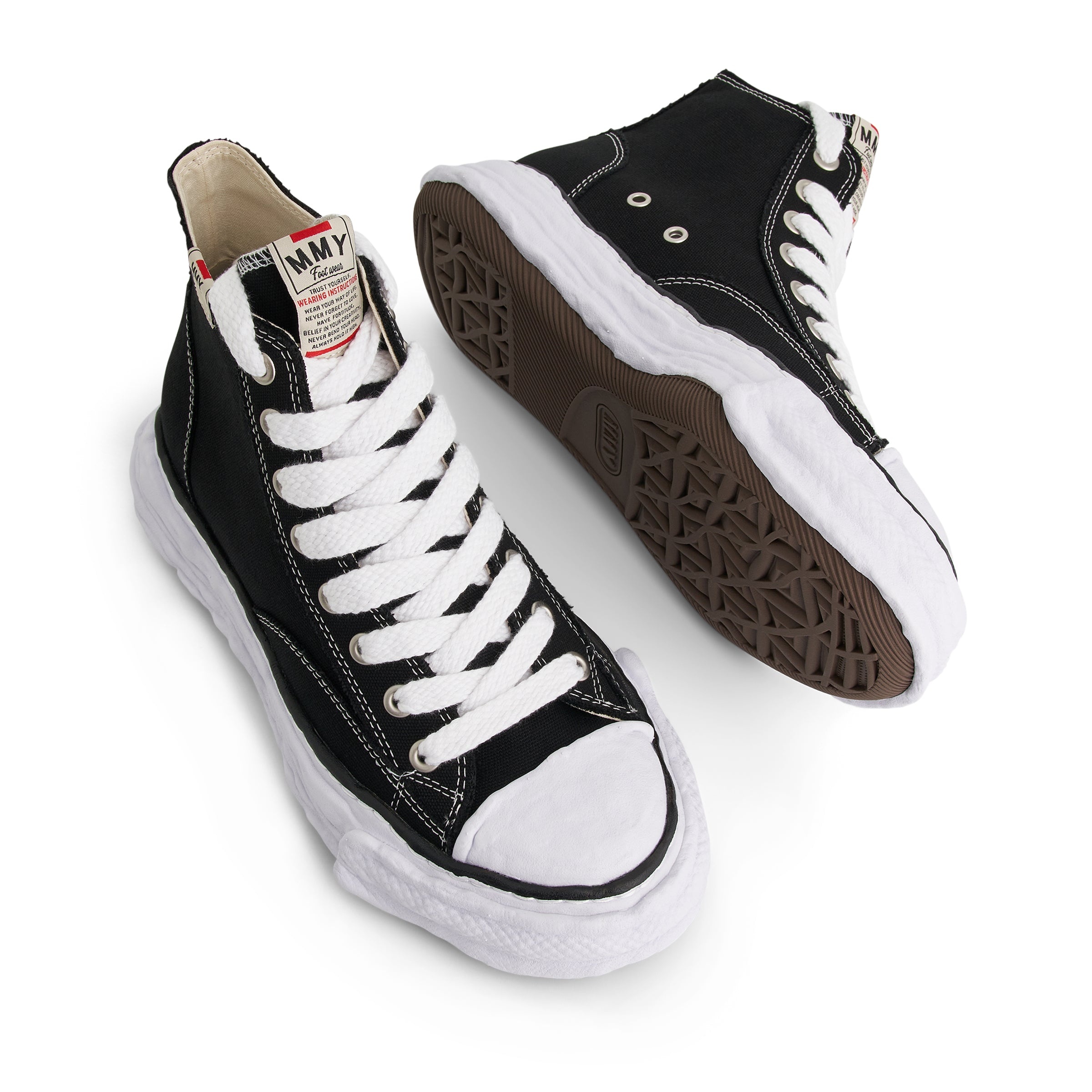 Peterson 23 OG High Top Sneaker in Black/White - 4