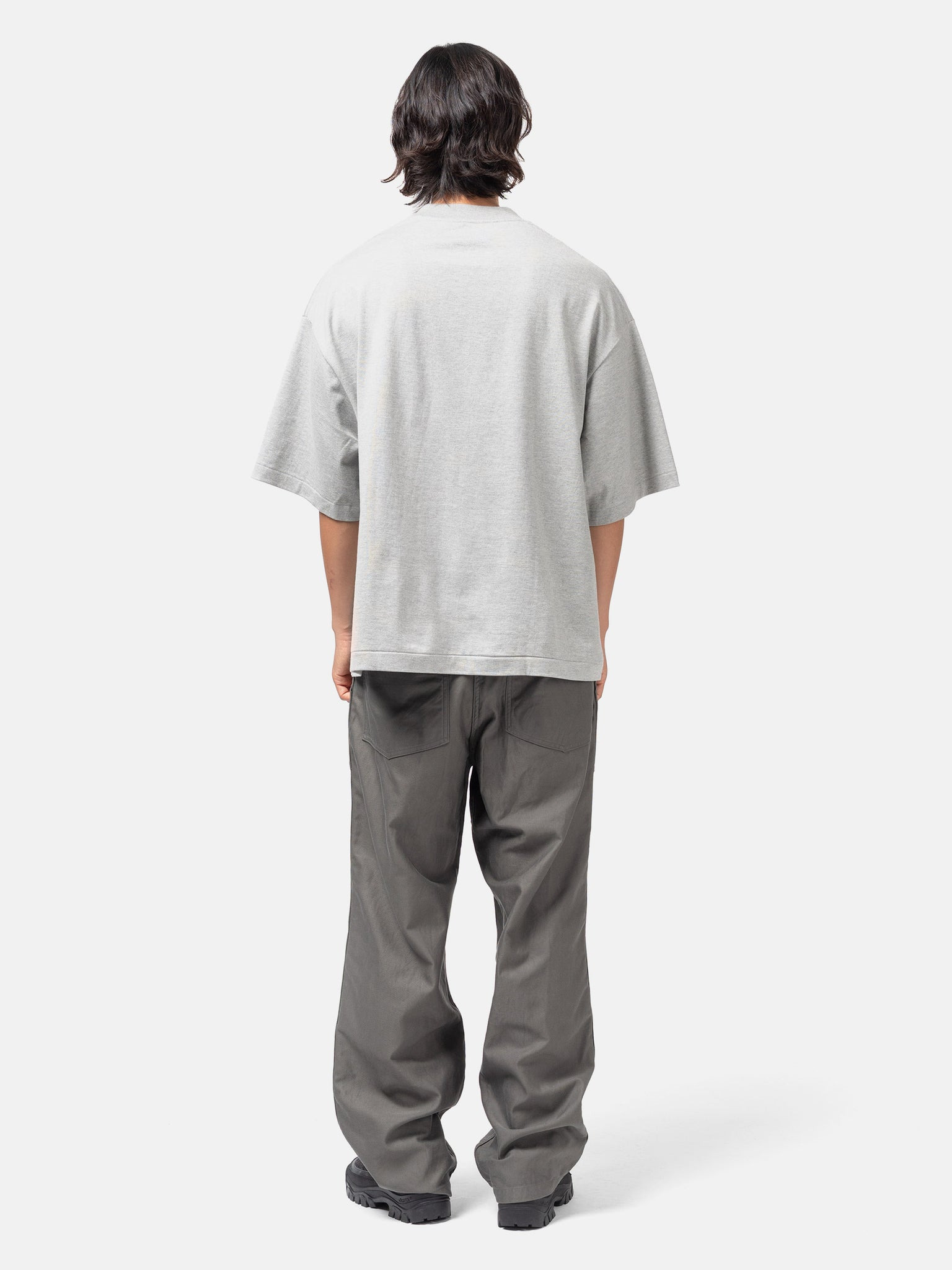 Suvin Supima Tube Half Sleeve Tee Heavy Feather Grey - 3