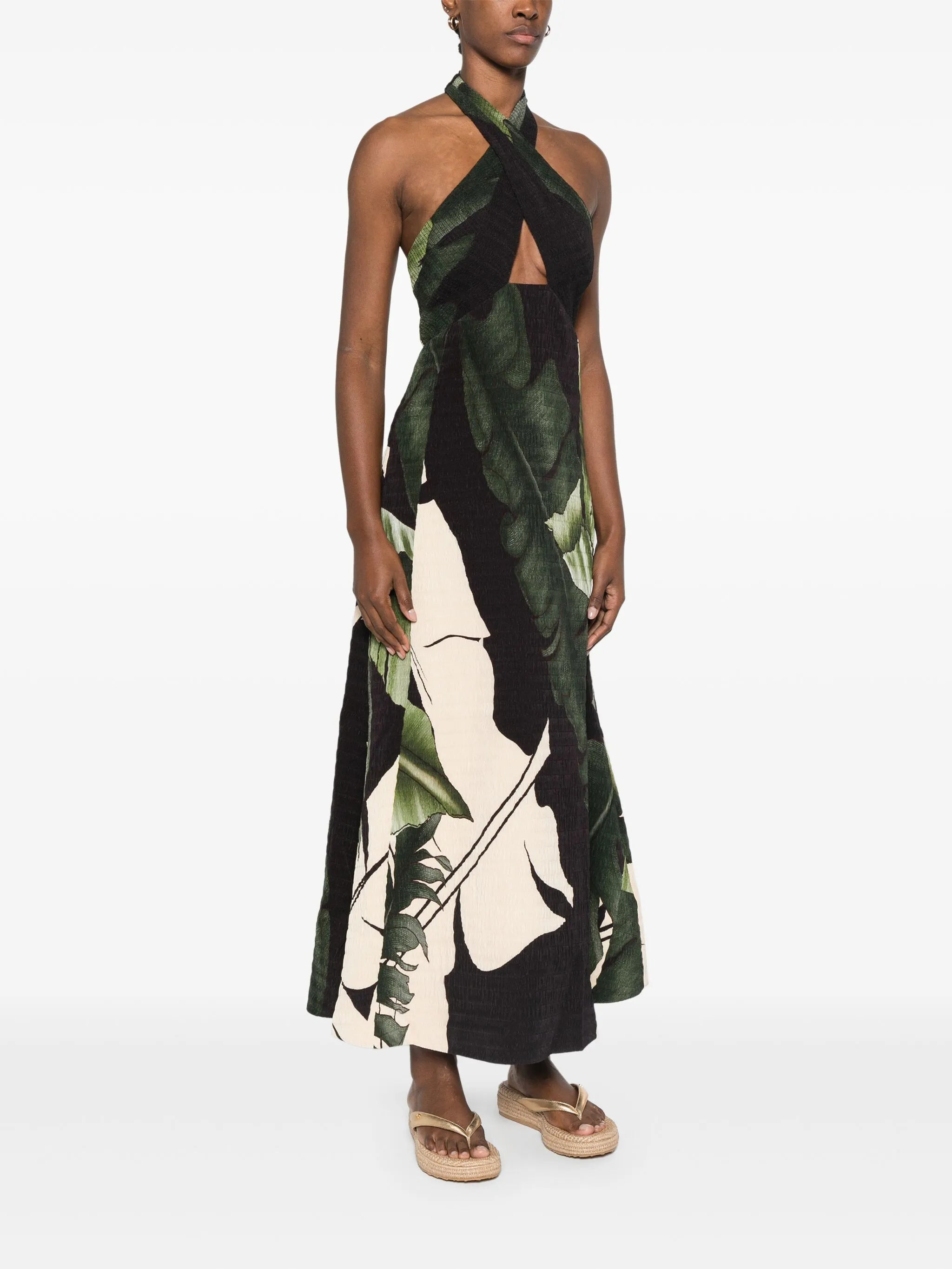 halterneck maxi dress - 3